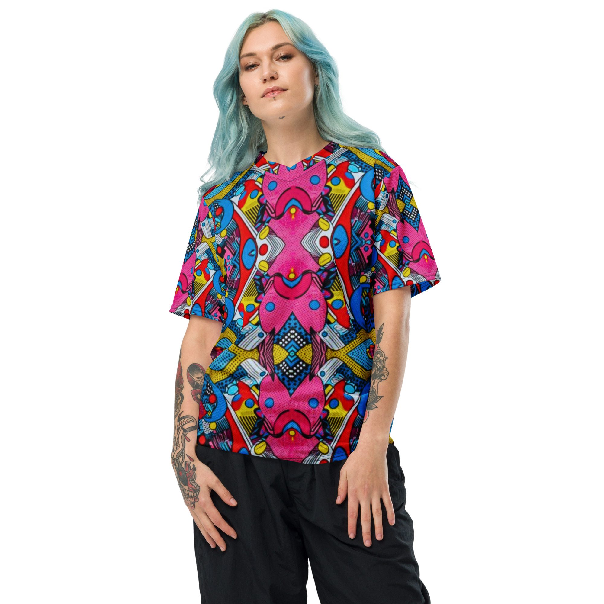 Pixel Pop Fever — All-Over Print Recycled Unisex Sports Jersey - Image 6