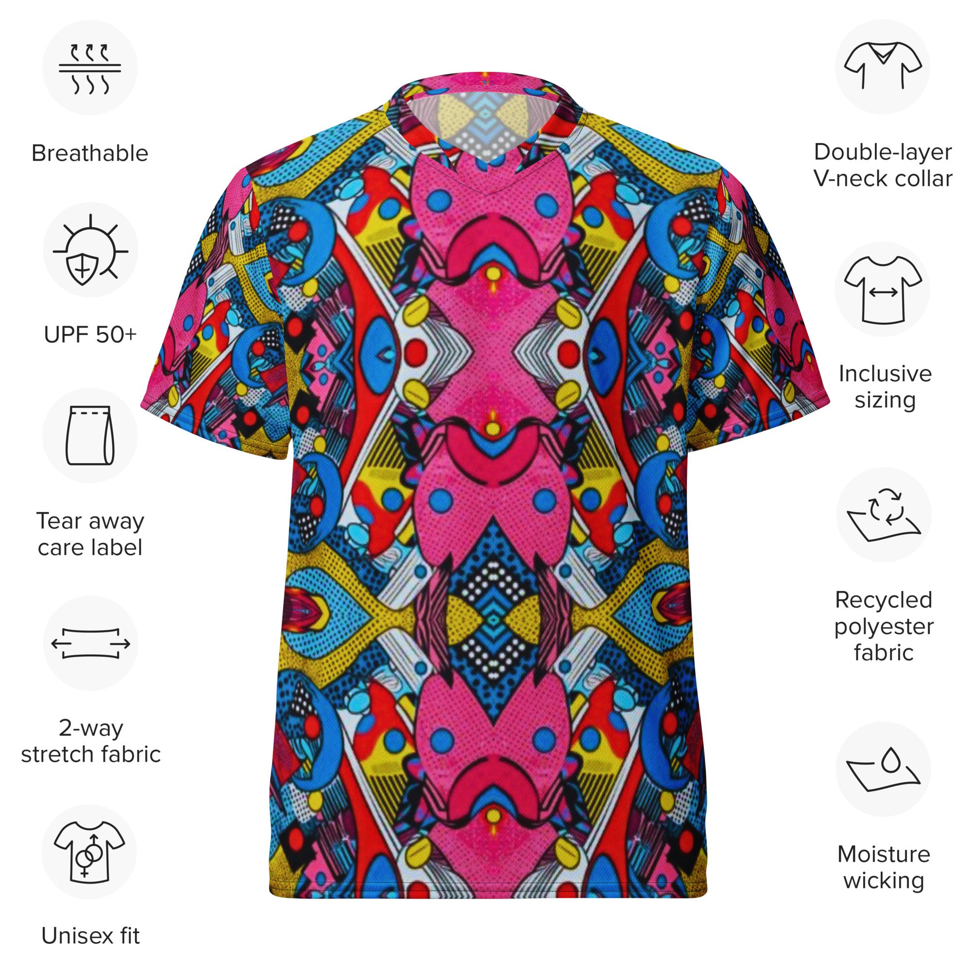 Pixel Pop Fever — All-Over Print Recycled Unisex Sports Jersey - Image 12
