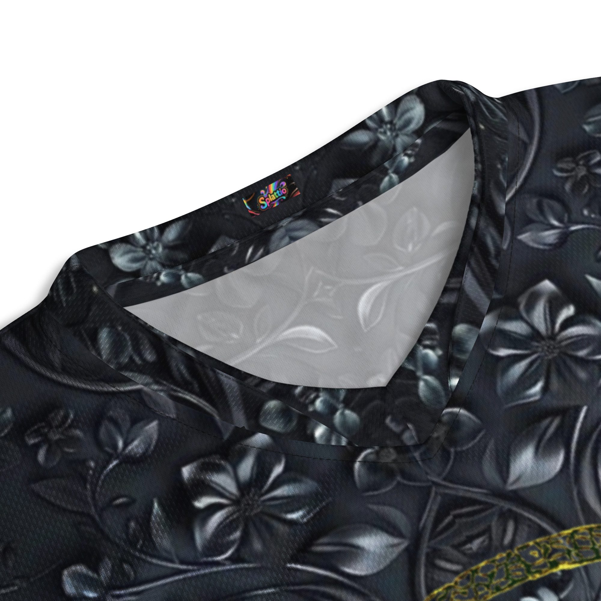 The Moss’s Emerald Pulse Locked in Midnight Stone — Recycled Unisex Sports Jersey - Image 17