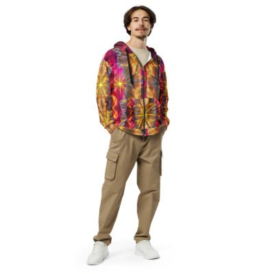 Faces of the Infinite Signal — All-Over Print Recycled Unisex Zip Hoodie