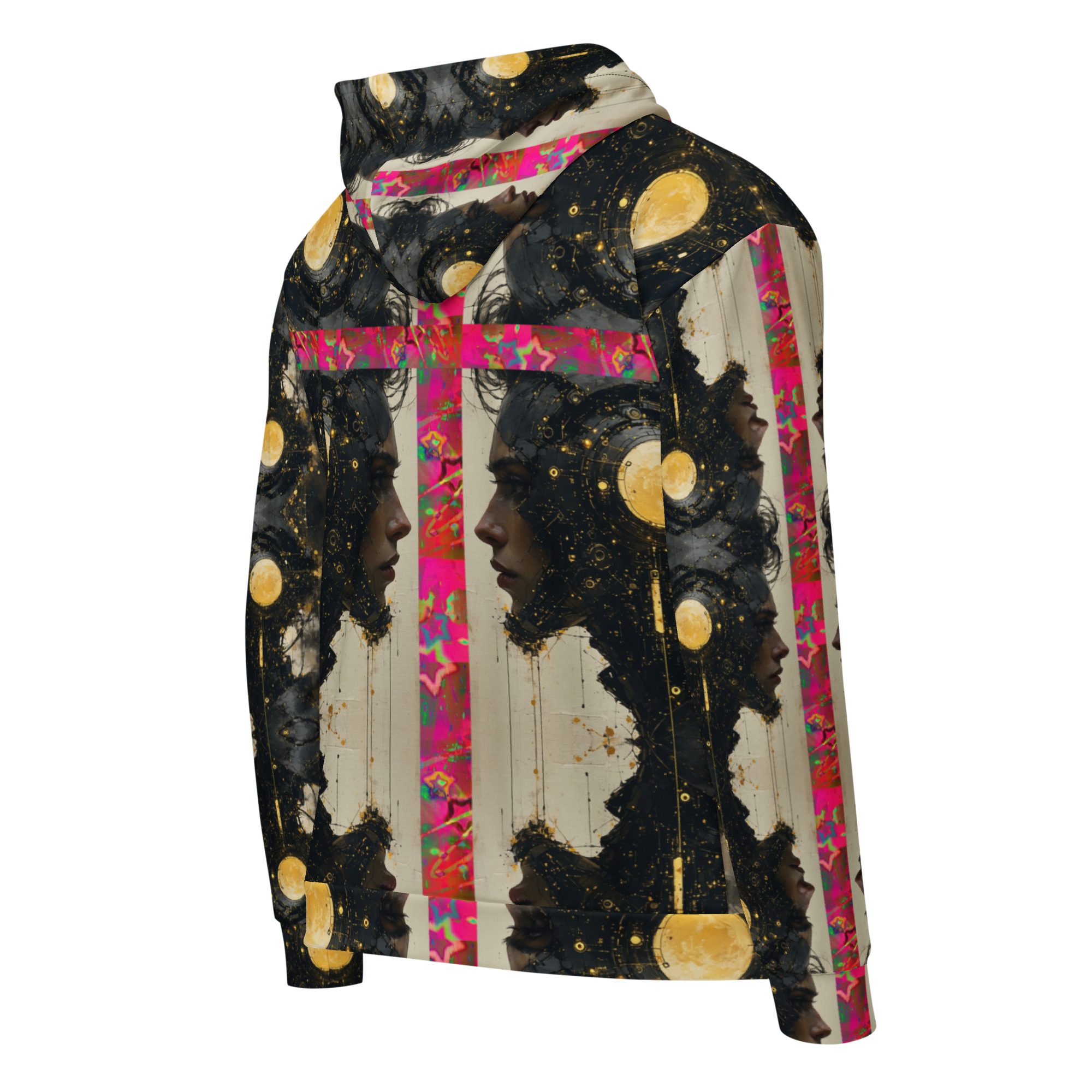 The Watchers Beneath Black Suns – All-Over Print Recycled Unisex Zip Hoodie - Image 7