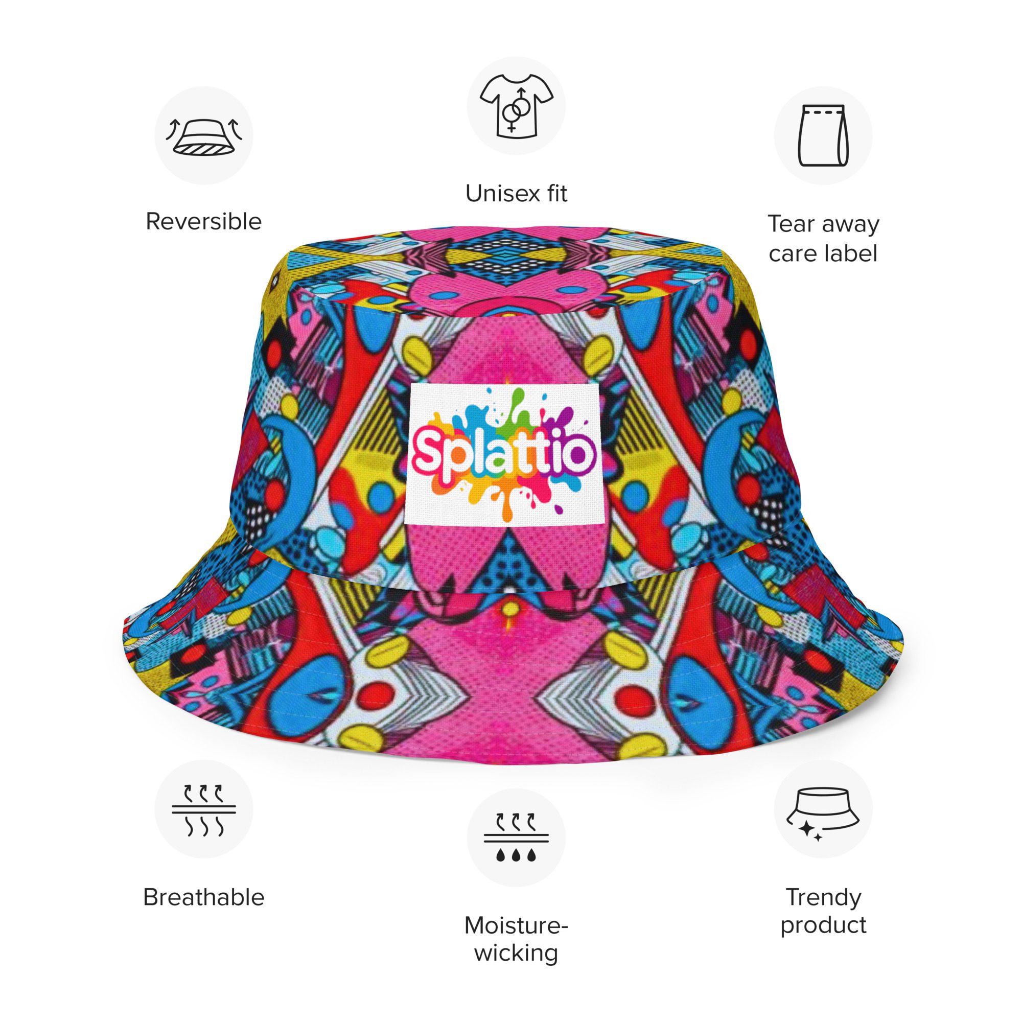 Pixel Pop Fever — Reversible Bucket Hat - Image 9