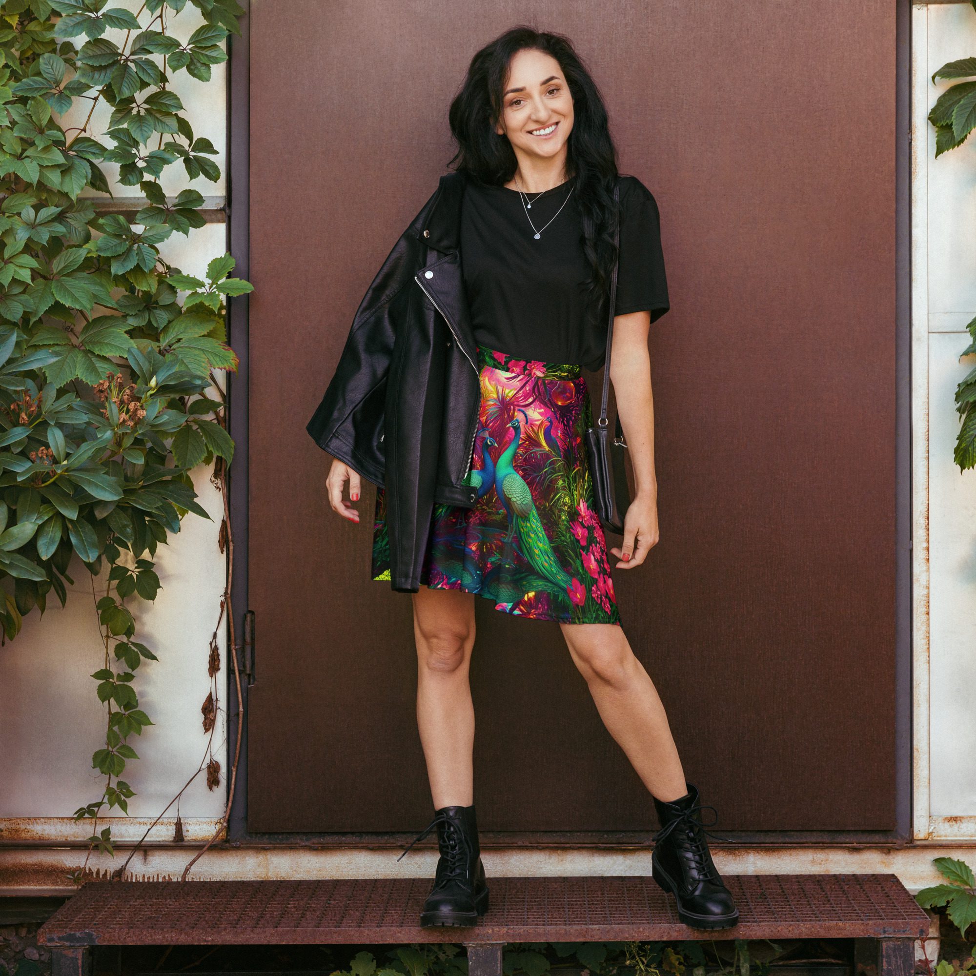 SG’s Mardi Gras Jewel Garden – All-Over Print Skater Skirt