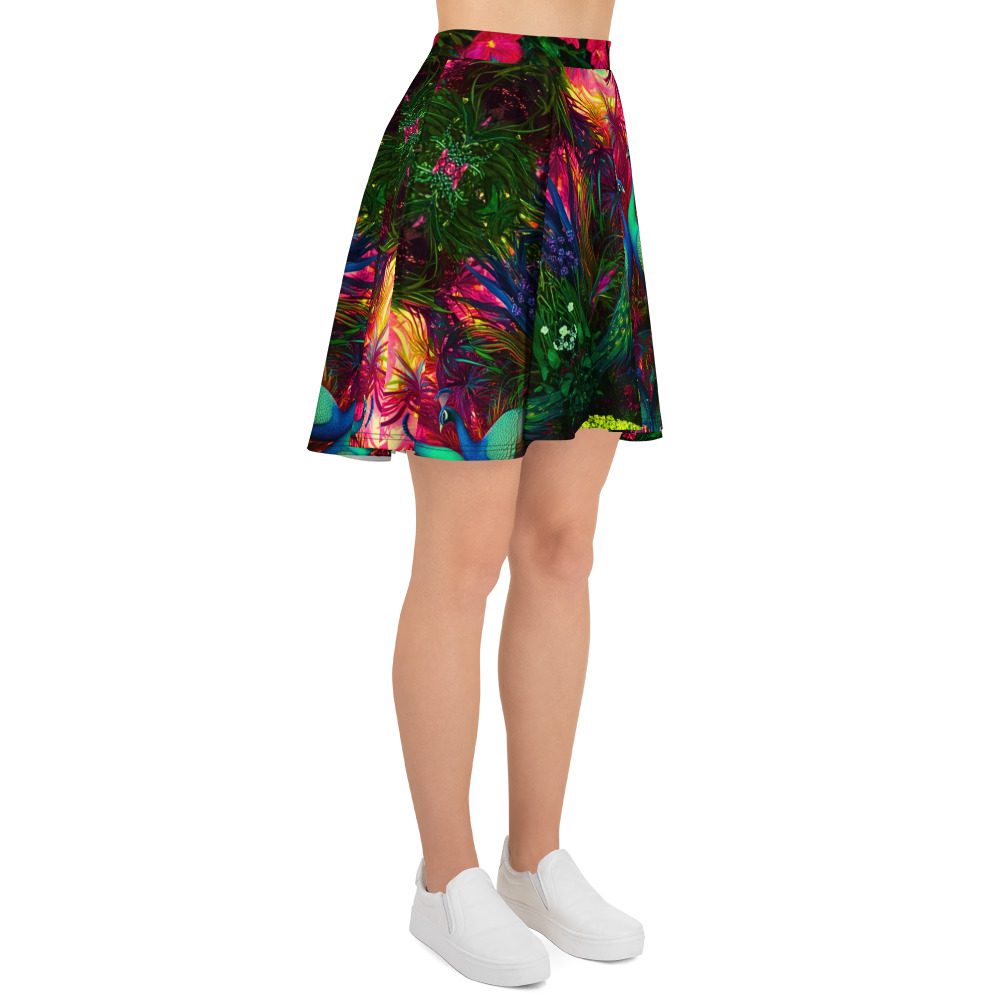 SG’s Mardi Gras Jewel Garden – All-Over Print Skater Skirt - Image 2