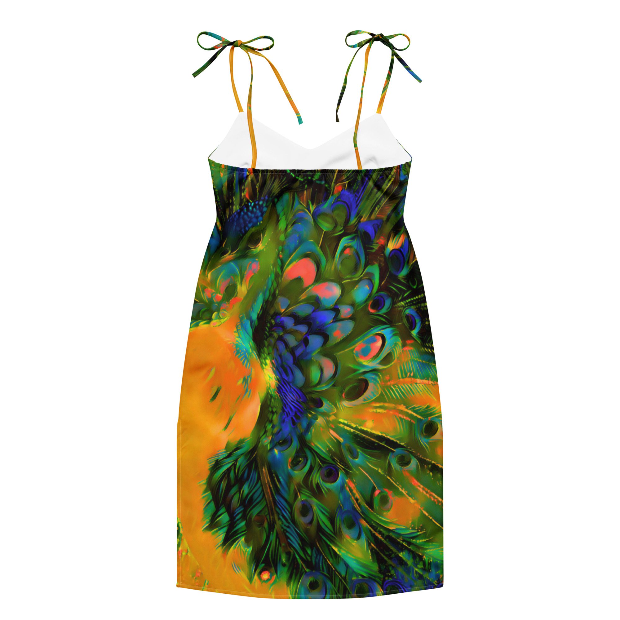 SG’s Mardi Gras’s Peacock of Bourbon Street – Tie-Strap Midi Dress - Image 9