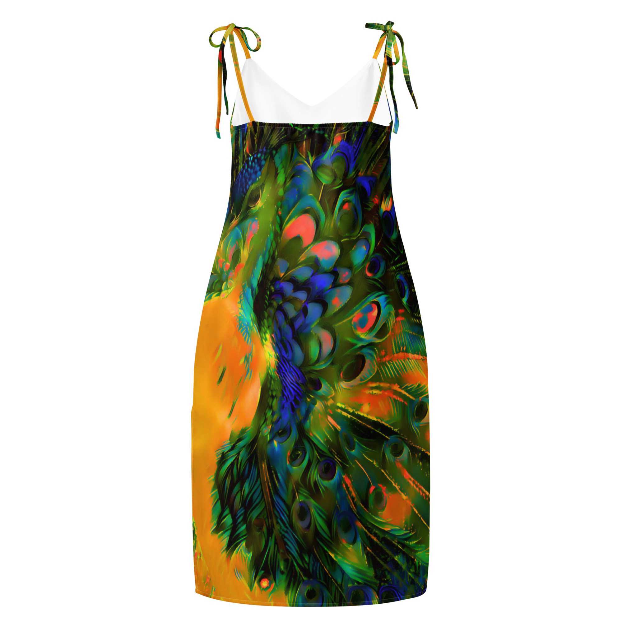 SG’s Mardi Gras’s Peacock of Bourbon Street – Tie-Strap Midi Dress - Image 11