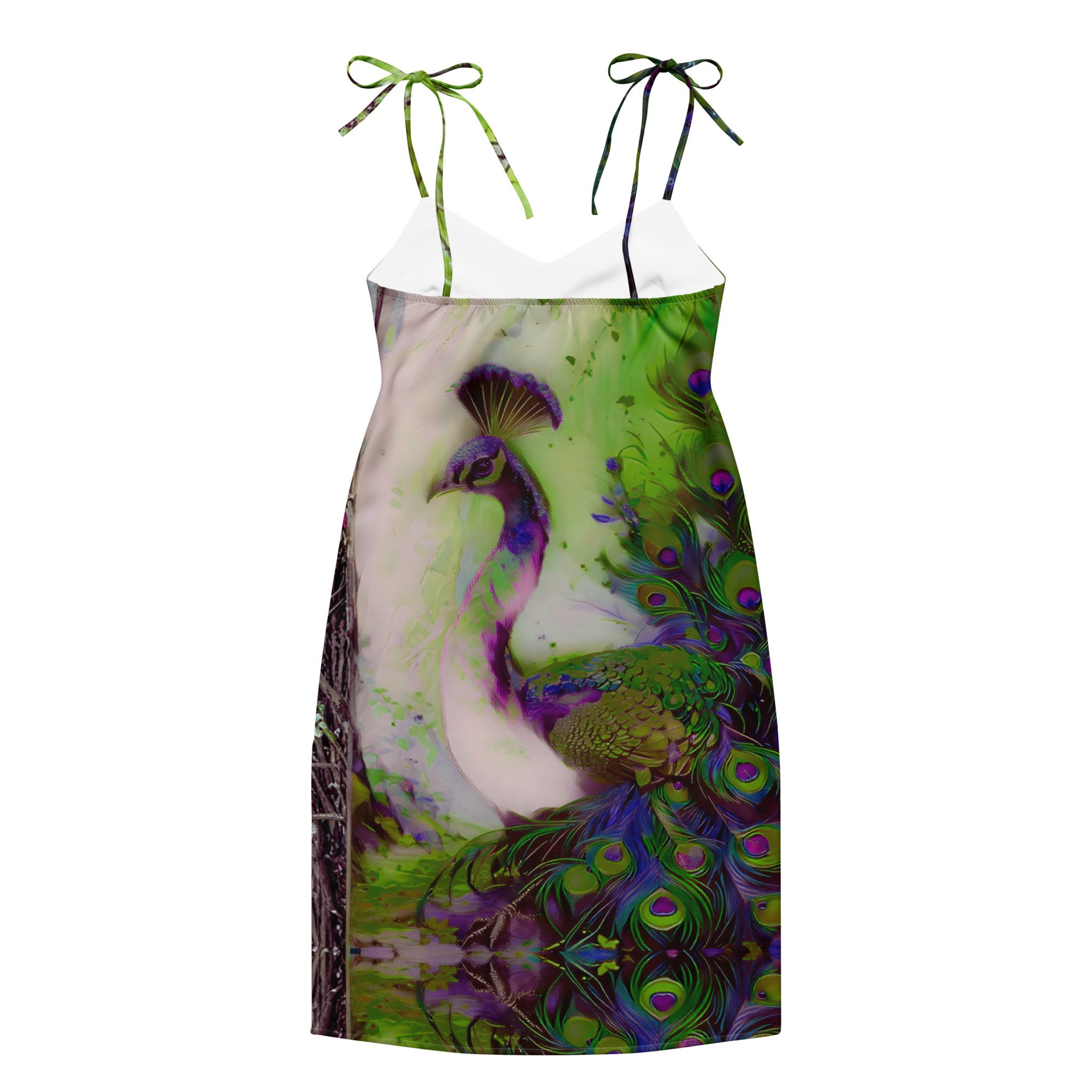 SG’s Royal Queen of Feathers Mardi Gras -Tie-Strap Midi Dress - Image 9