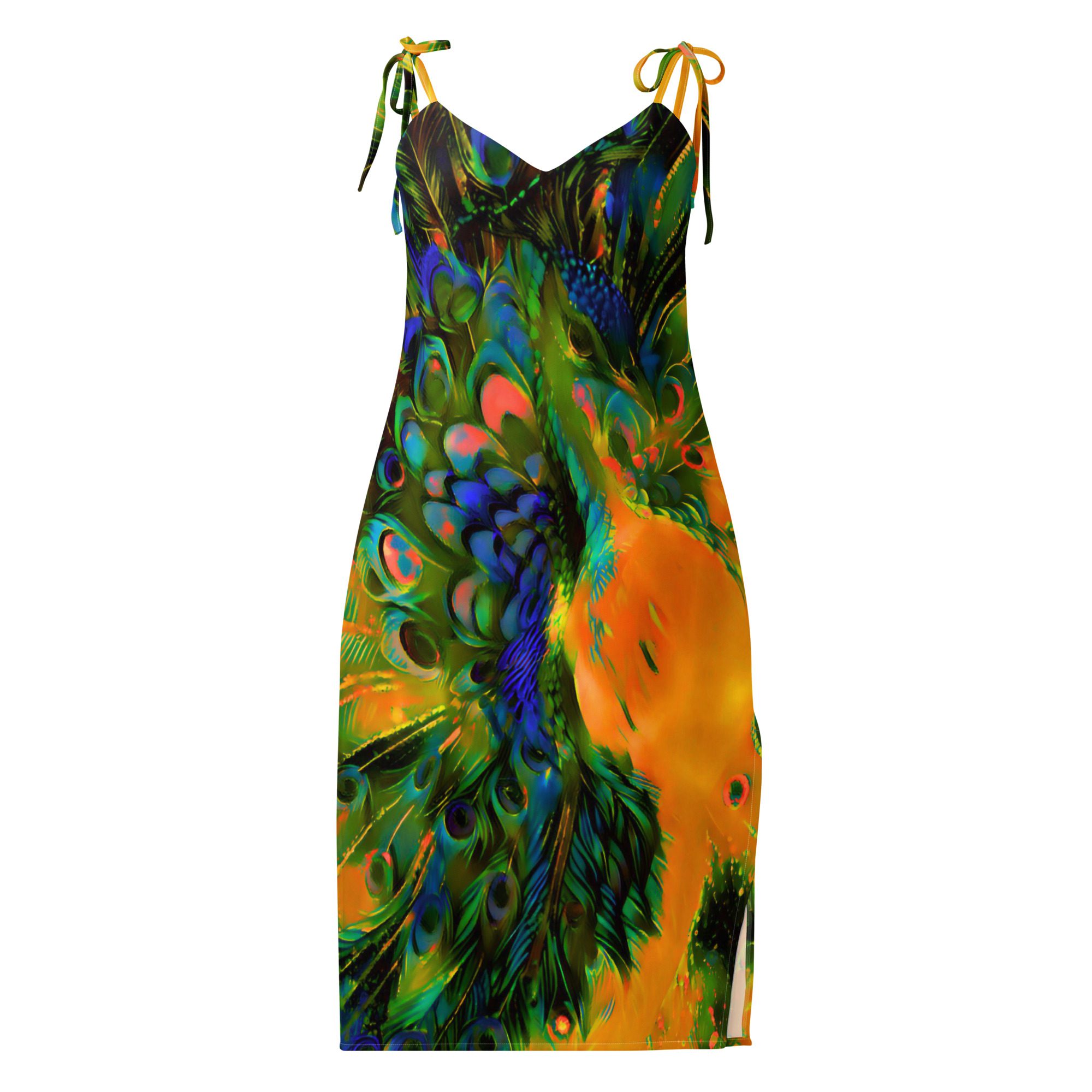 SG’s Mardi Gras’s Peacock of Bourbon Street – Tie-Strap Midi Dress - Image 10