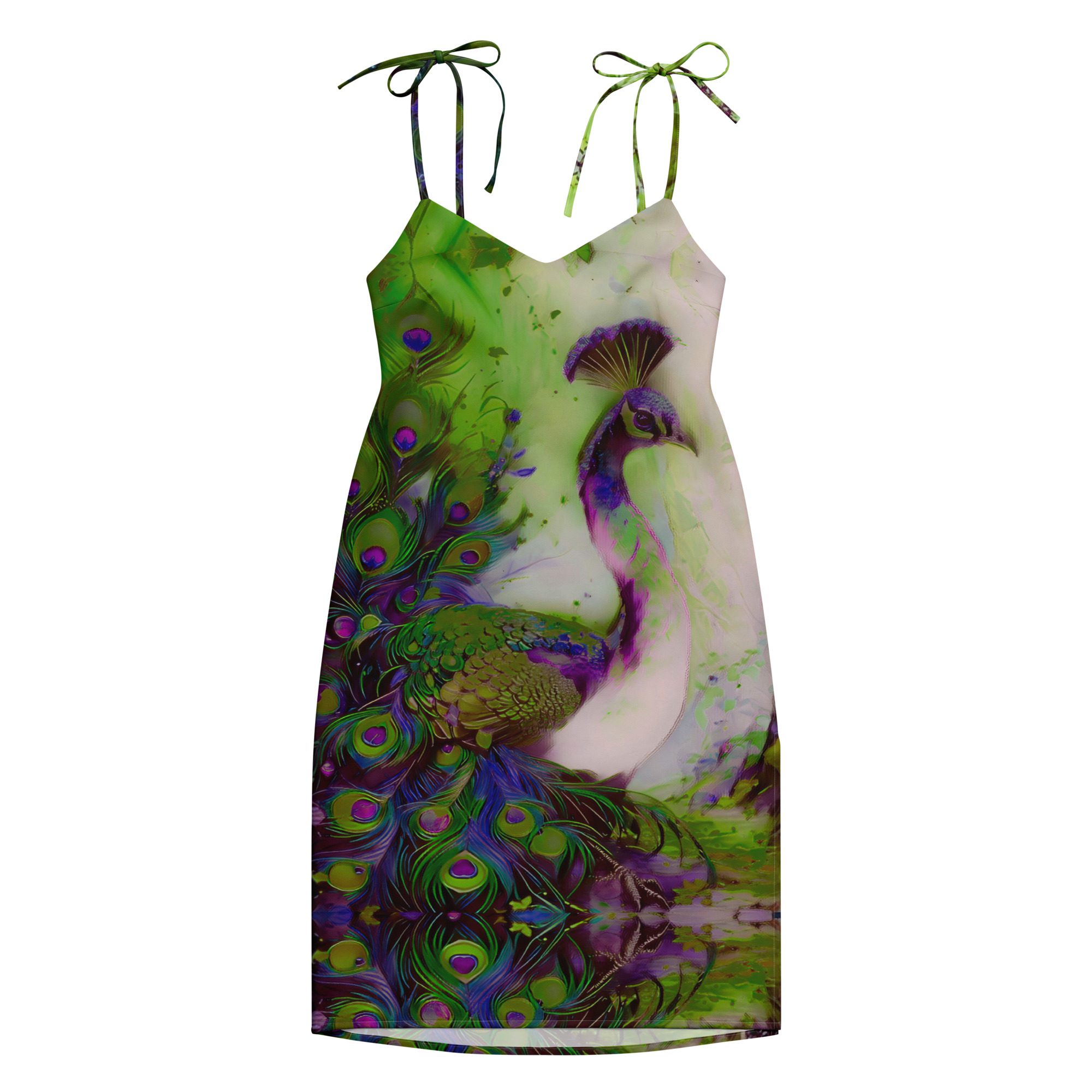 SG’s Royal Queen of Feathers Mardi Gras -Tie-Strap Midi Dress - Image 8