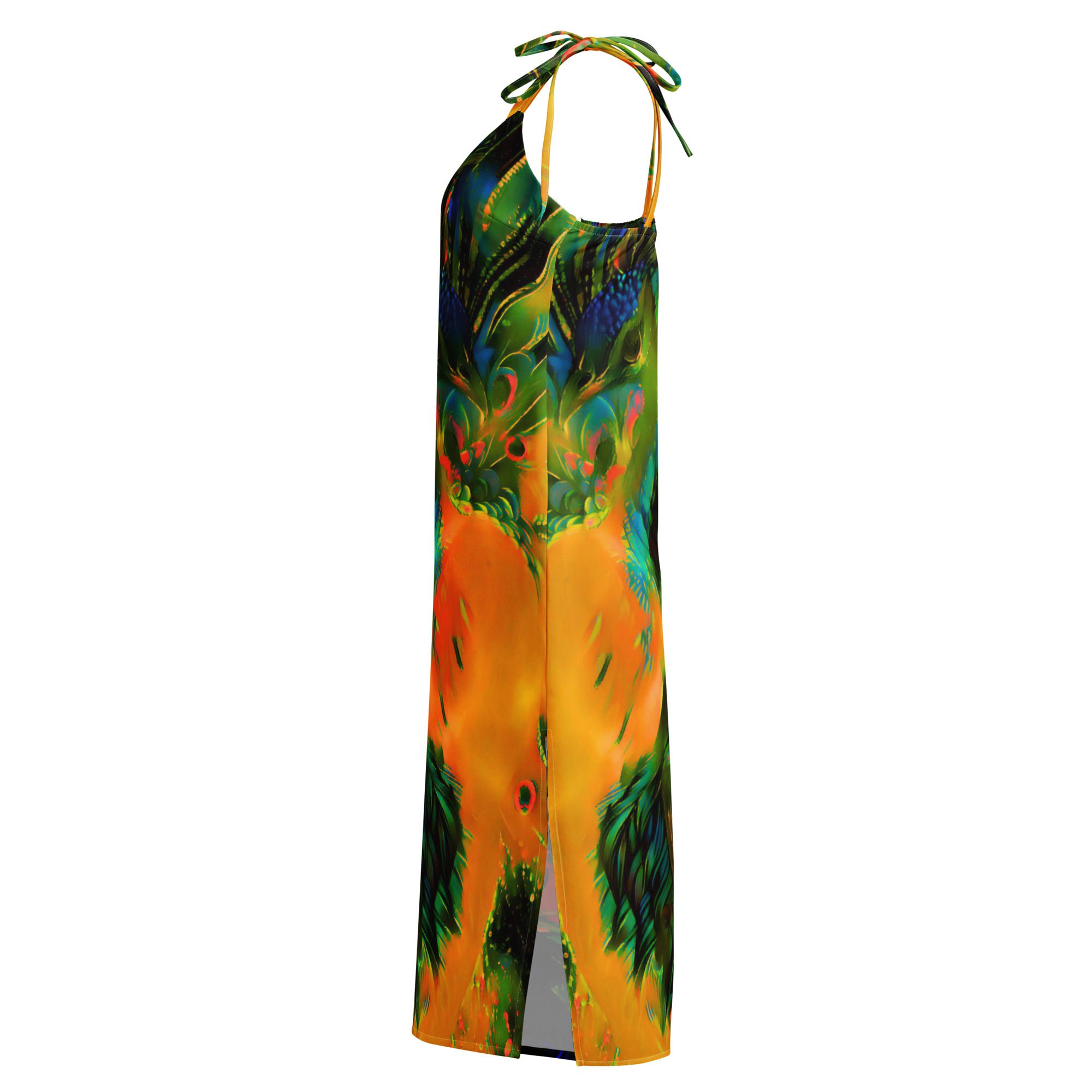 SG’s Mardi Gras’s Peacock of Bourbon Street – Tie-Strap Midi Dress - Image 13