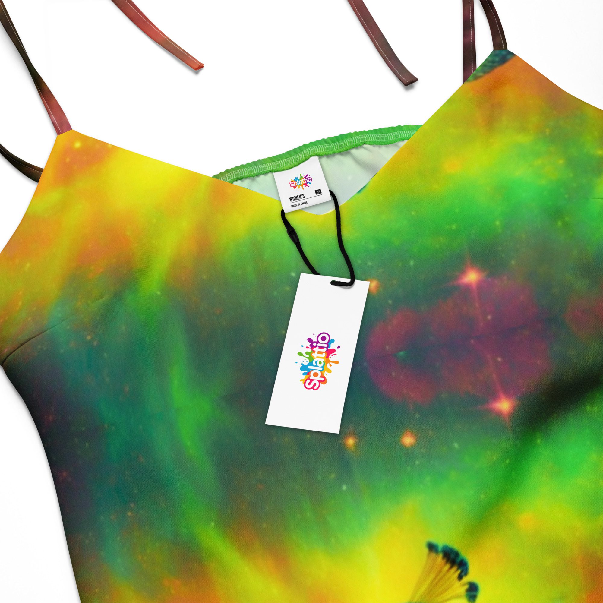 SG’s Mardi Gras’s Sunrise Royal Peacock Glow — Tie-Strap Midi Dress - Image 7