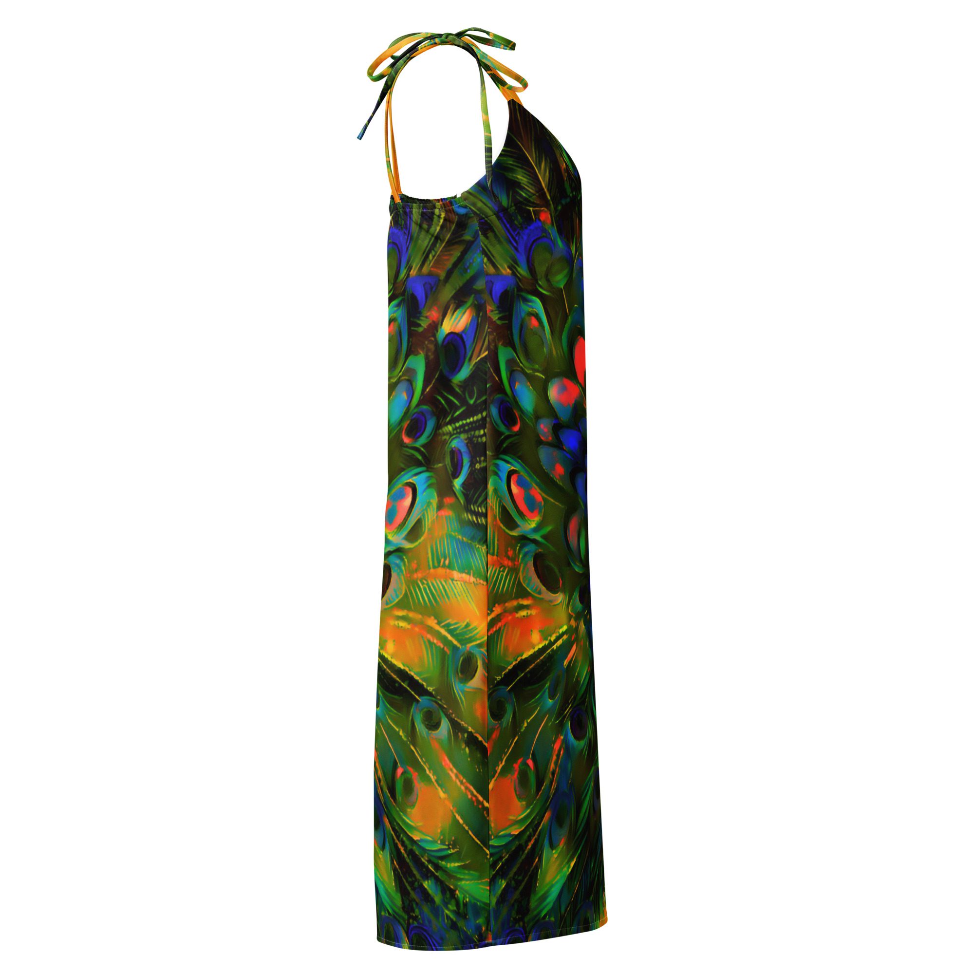 SG’s Mardi Gras’s Peacock of Bourbon Street – Tie-Strap Midi Dress - Image 12