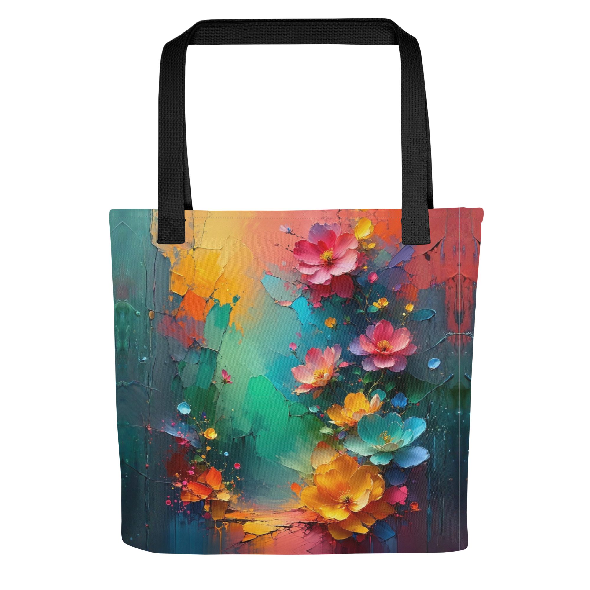 Petals of the Vivid Realm – All-Over Print Tote Bag - Image 3