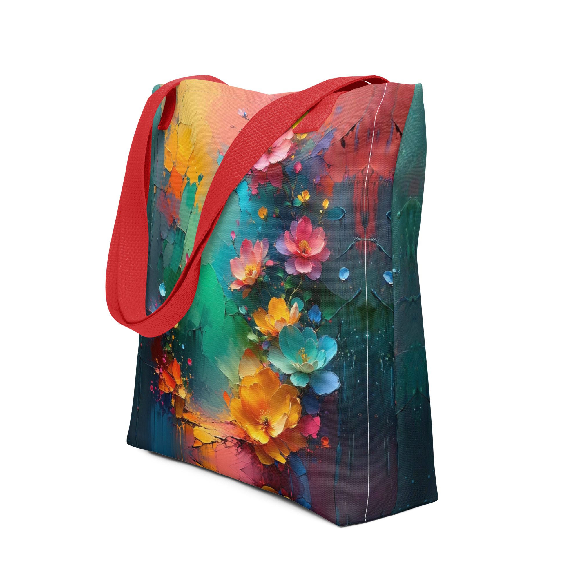 Petals of the Vivid Realm – All-Over Print Tote Bag - Image 17