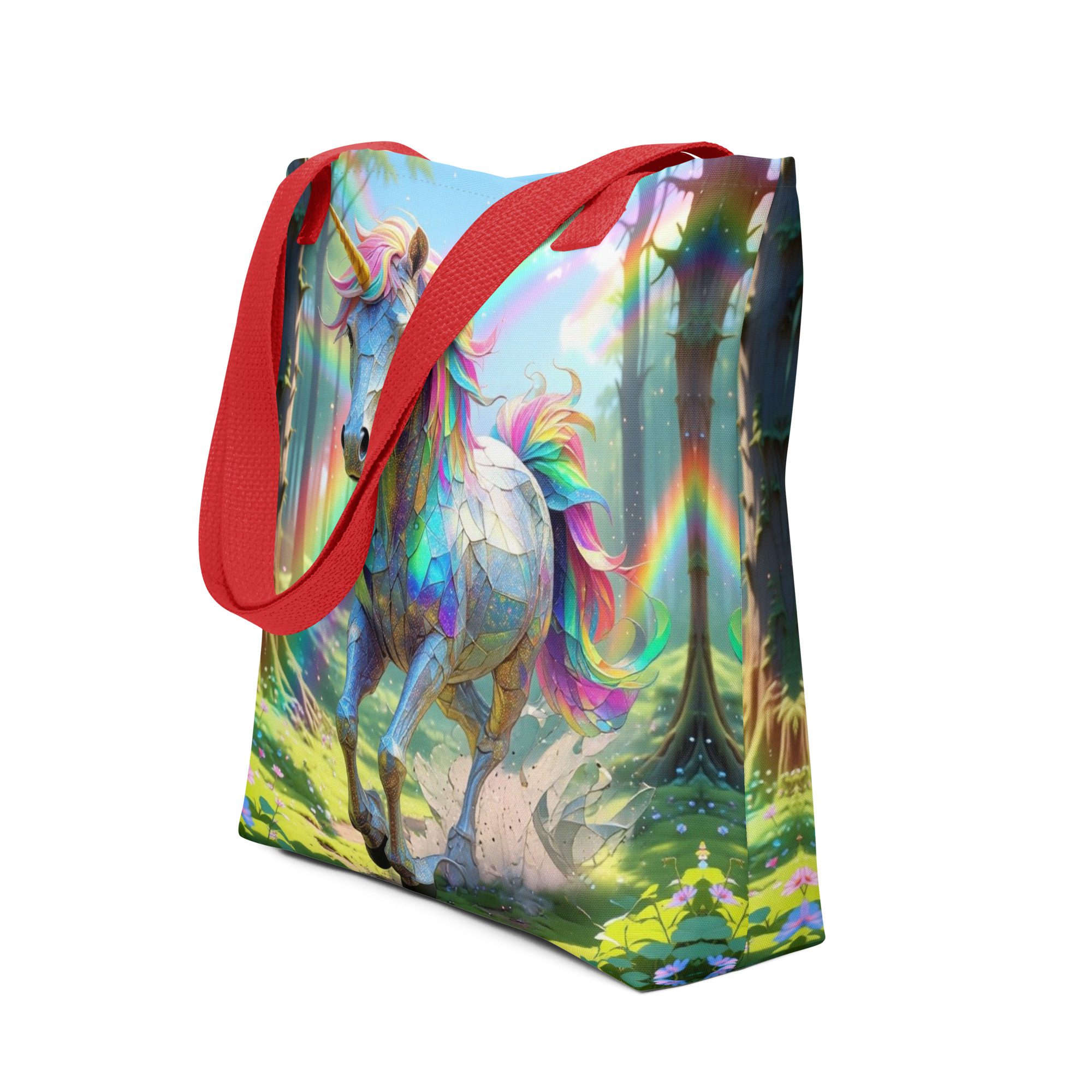 Wildheart’s Starlit Petals of the Vivid Unicorn Realm – Tote Bag - Image 16