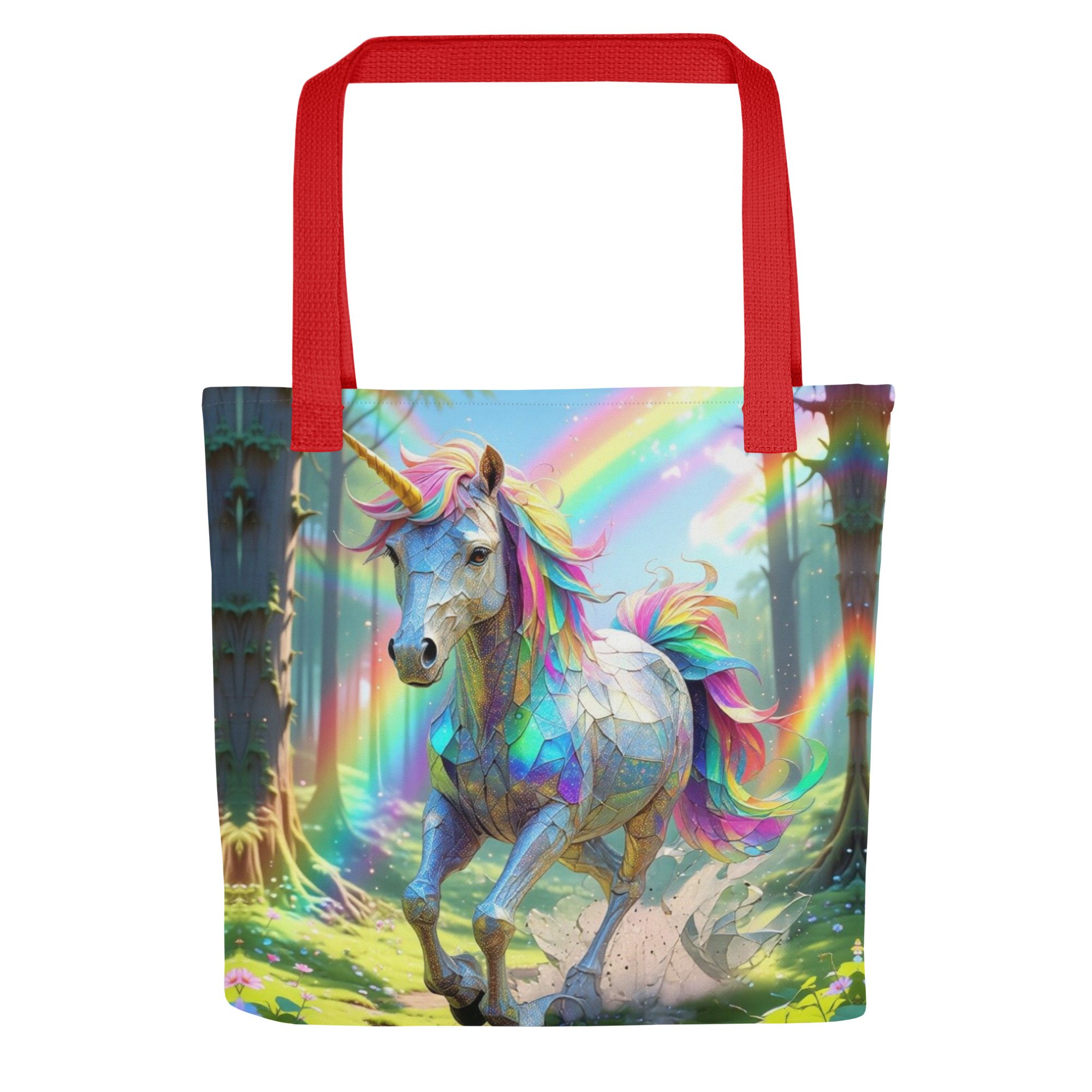 Wildheart’s Starlit Petals of the Vivid Unicorn Realm – Tote Bag - Image 9