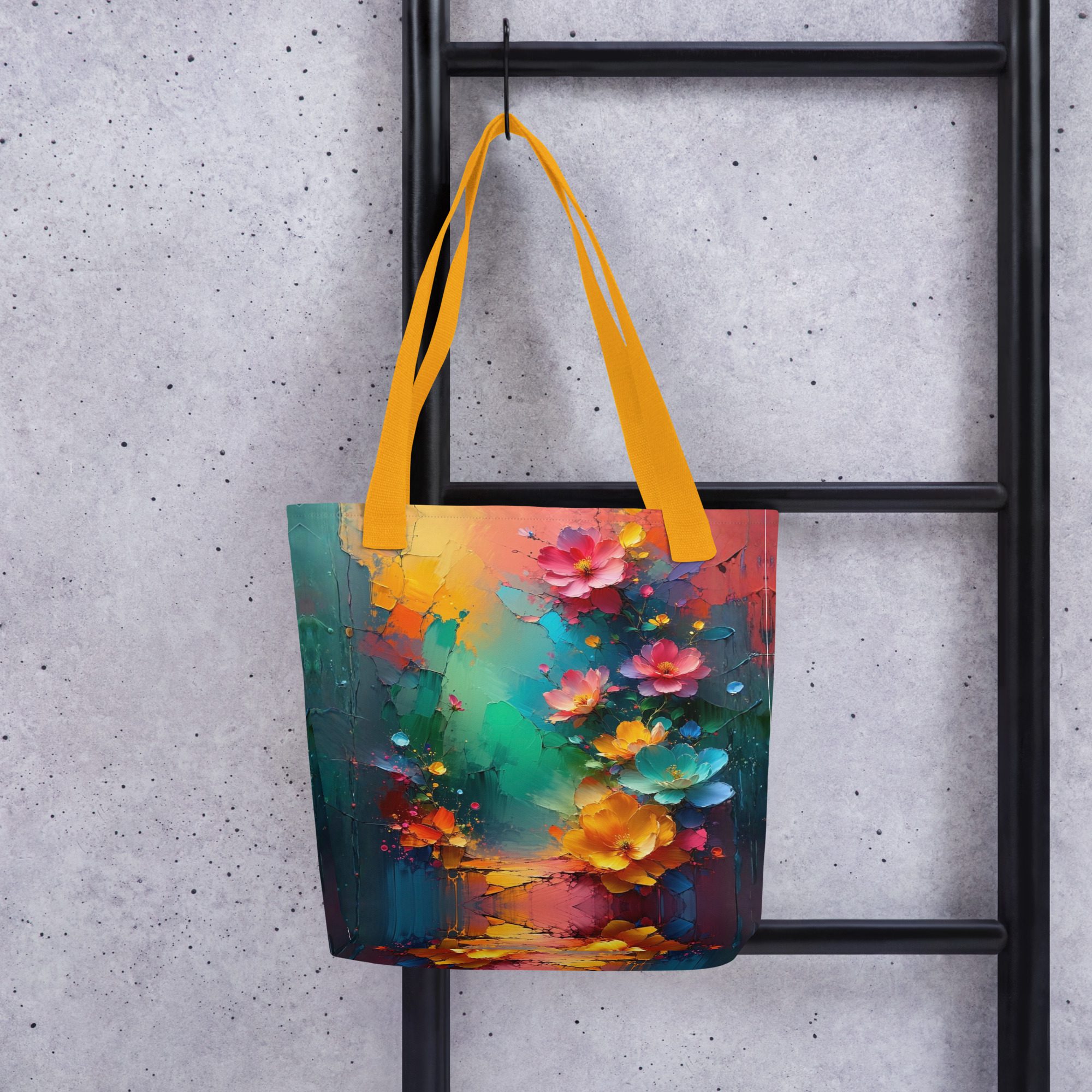 Petals of the Vivid Realm – All-Over Print Tote Bag - Image 15