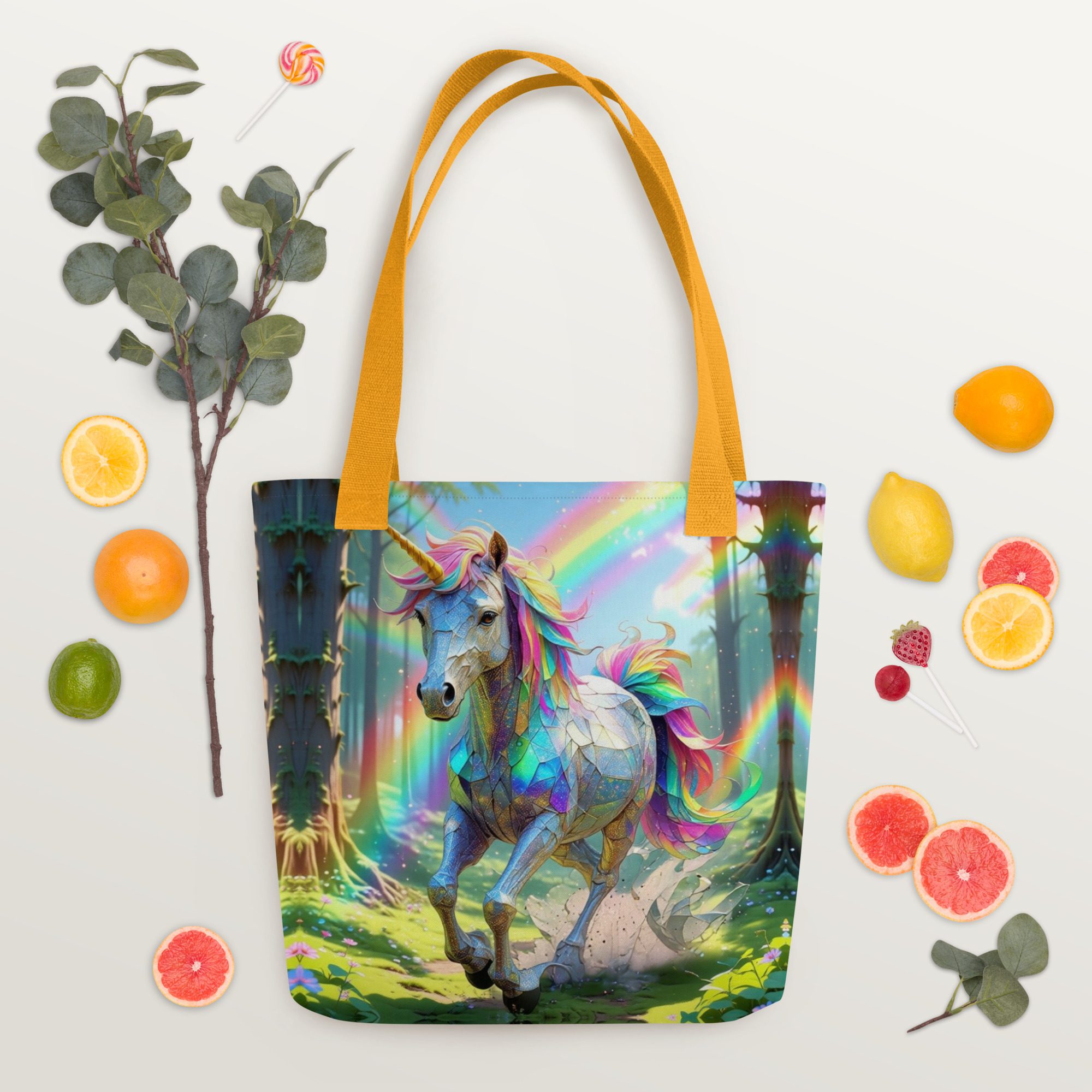 Wildheart’s Starlit Petals of the Vivid Unicorn Realm – Tote Bag - Image 23