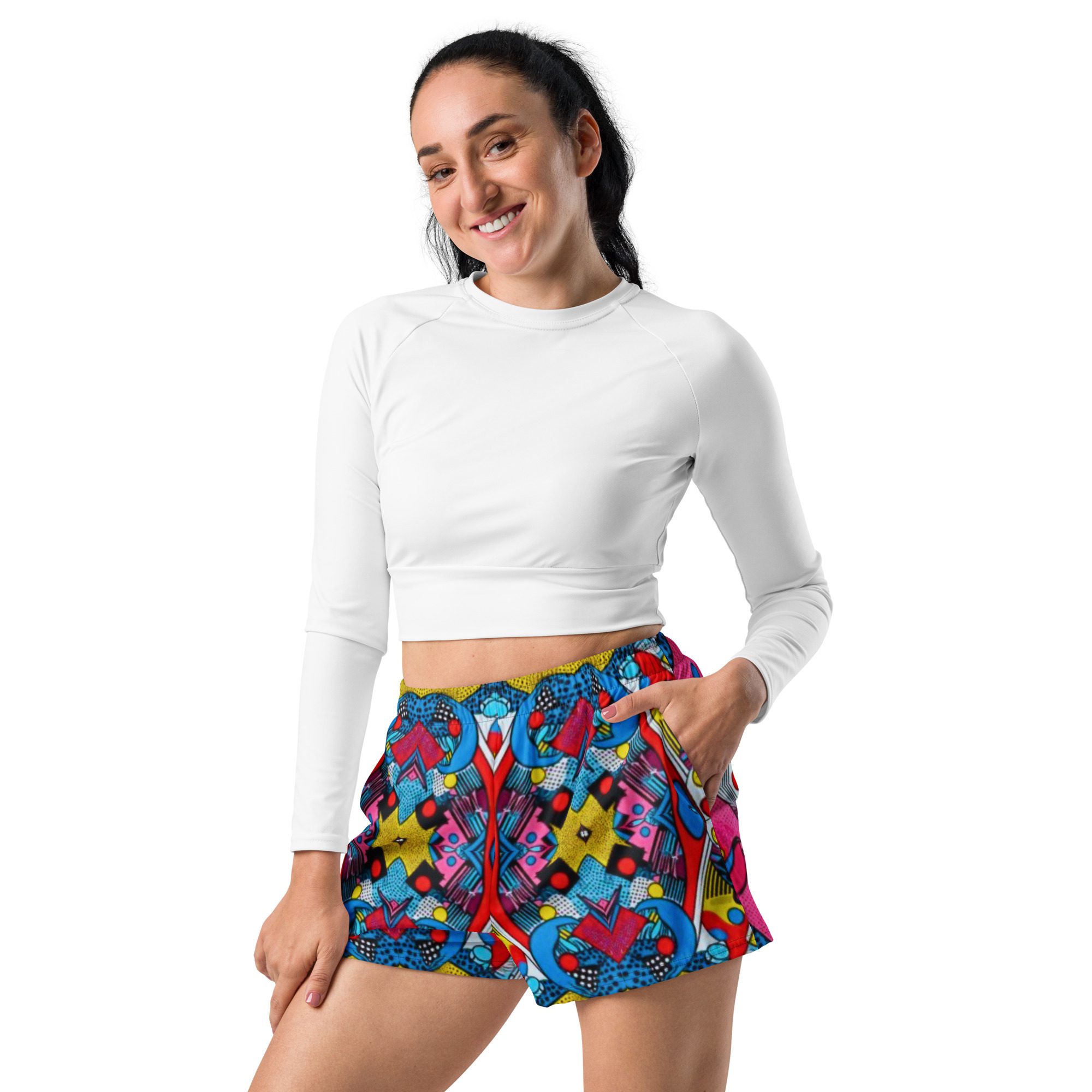 Pixel Pop Fever — All-Over Print Unisex Athletic Shorts - Image 9