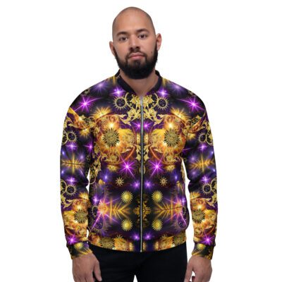 Celestial Convergence of Royal Radiance — Unisex Bomber Jacket