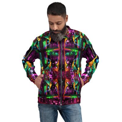 SG’s Mardi Gras Peacocks Mirrorball Masquerade Night – Unisex Bomber Jacket