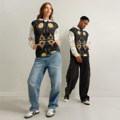 The Gilded Silence of Twin Suns — Unisex Cotton Hoodie