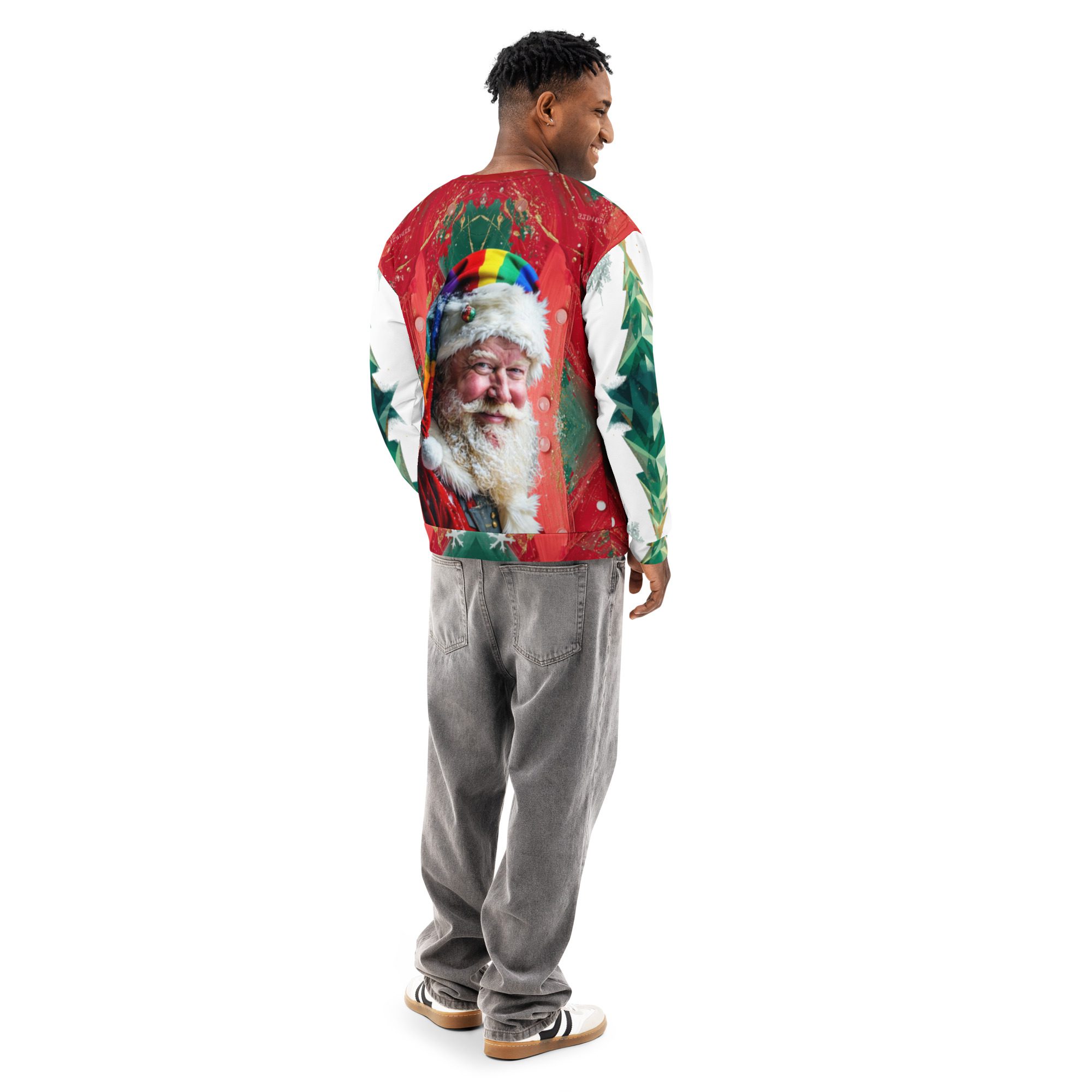 Pride Santa – Unisex Cotton Sweatshirt - Image 3