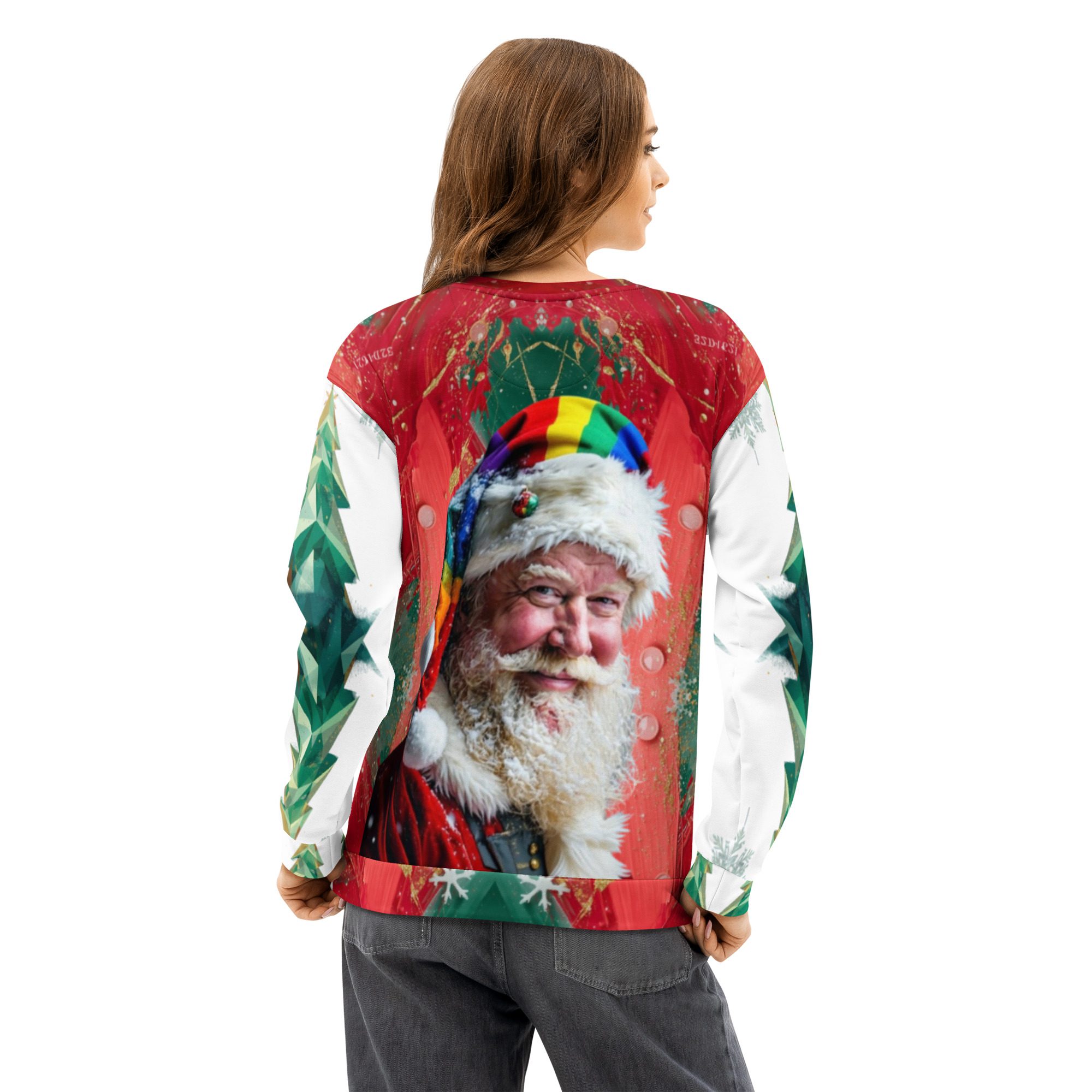 Pride Santa – Unisex Cotton Sweatshirt - Image 8