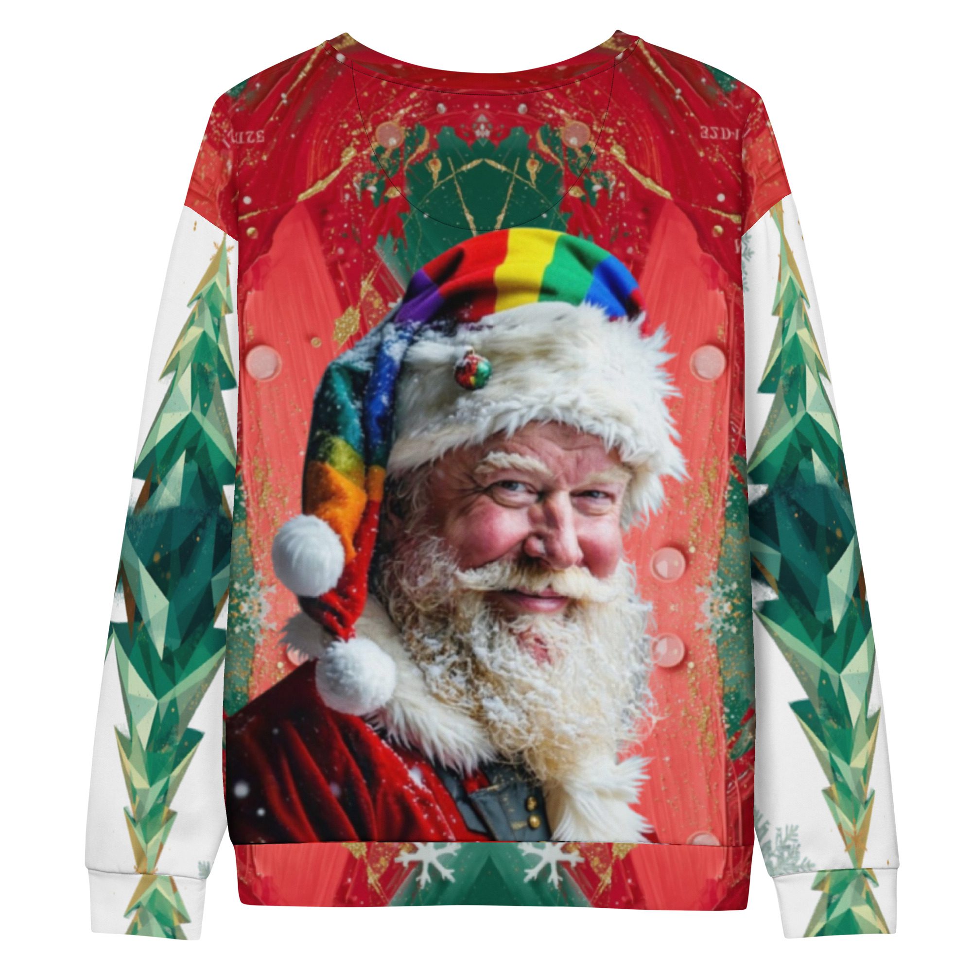 Pride Santa – Unisex Cotton Sweatshirt - Image 10