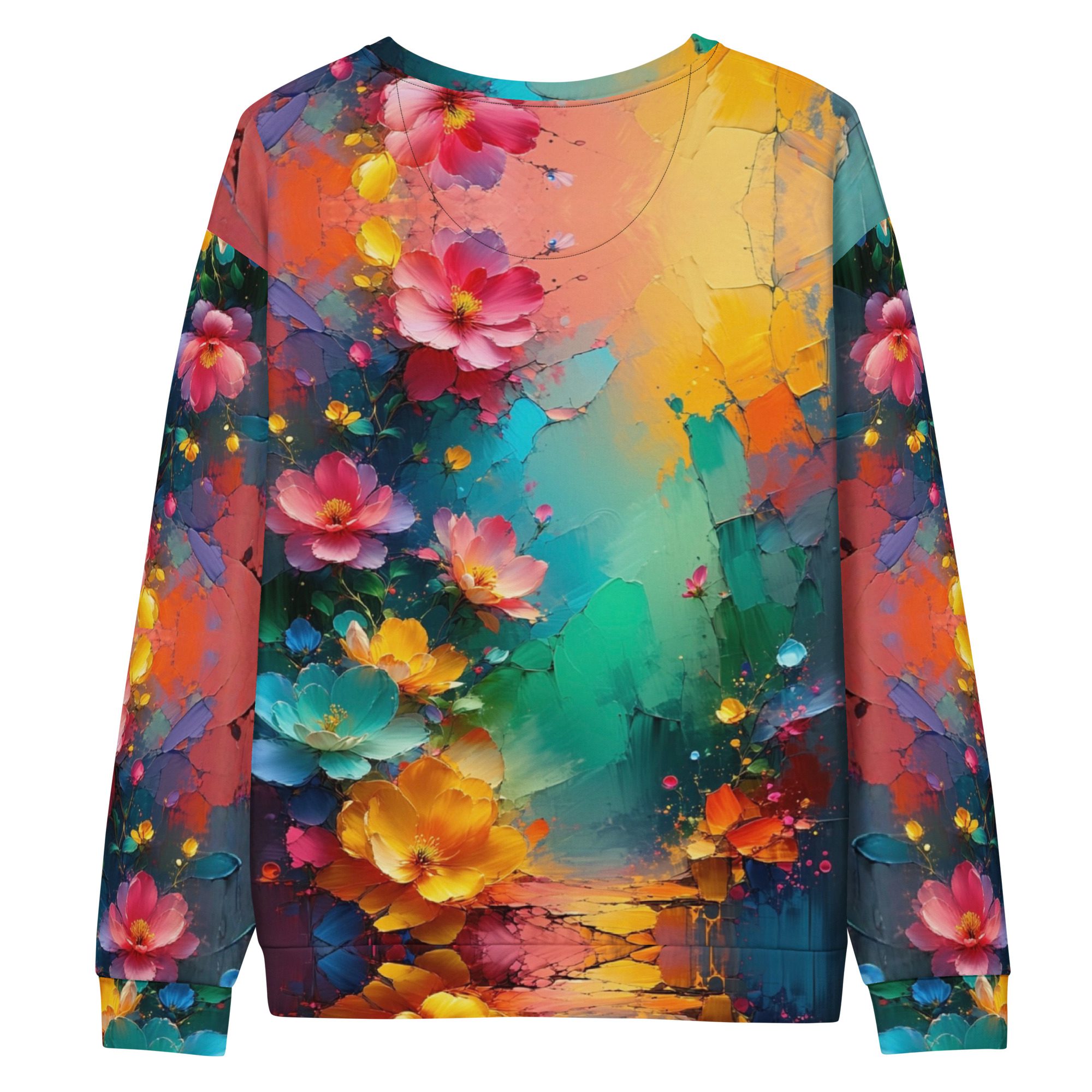 Petals of the Vivid Realm — Unisex Cotton Sweatshirt - Image 10