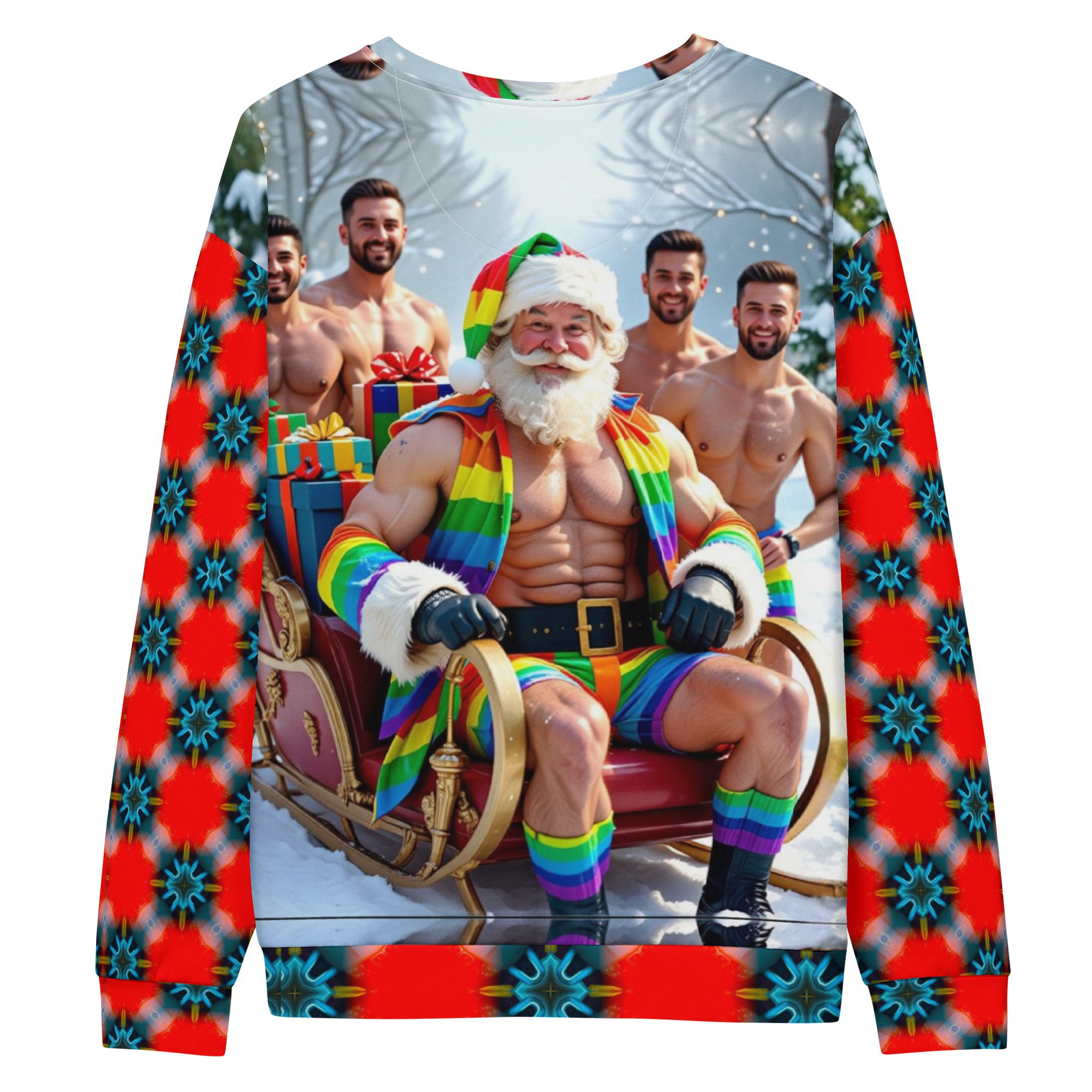 Mr. Claus and His Merry Men – Unisex Cotton Sweatshirt - Image 10