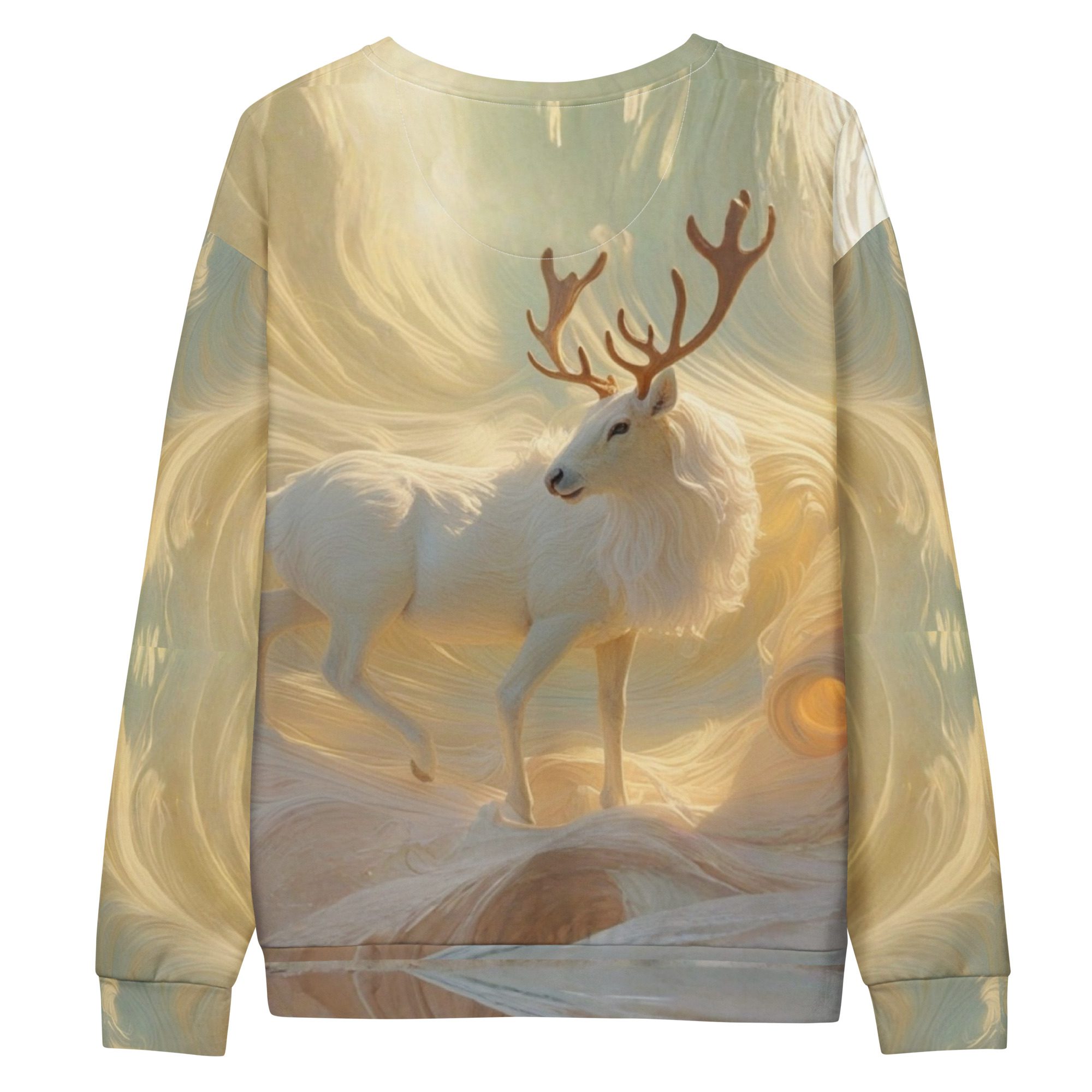 Ascent of the Sunlit Stag — Unisex Cotton Sweatshirt - Image 10