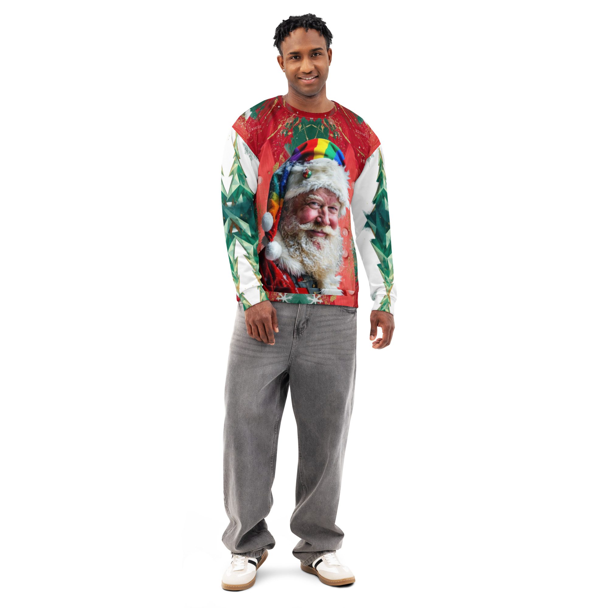 Pride Santa – Unisex Cotton Sweatshirt - Image 2