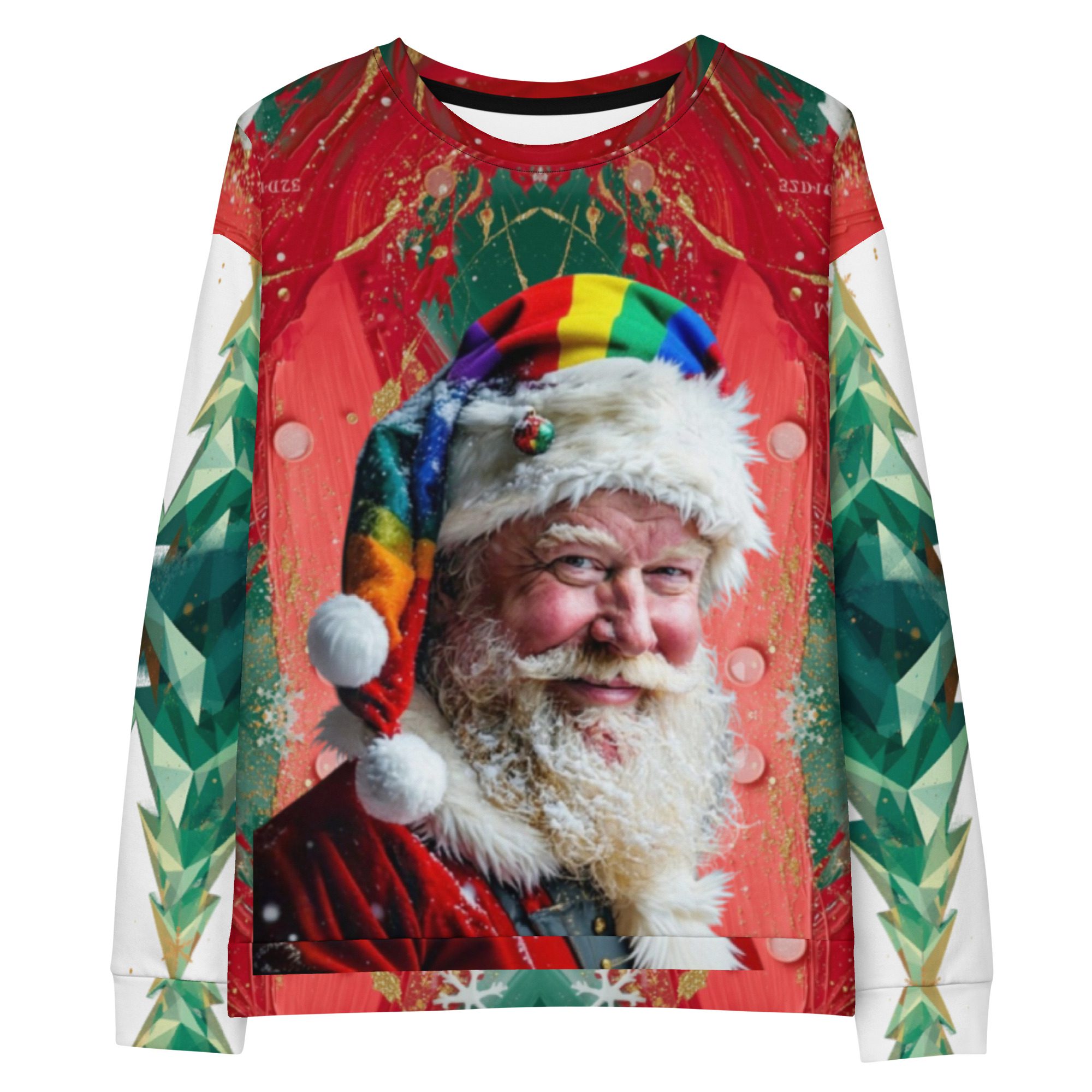 Pride Santa – Unisex Cotton Sweatshirt - Image 9