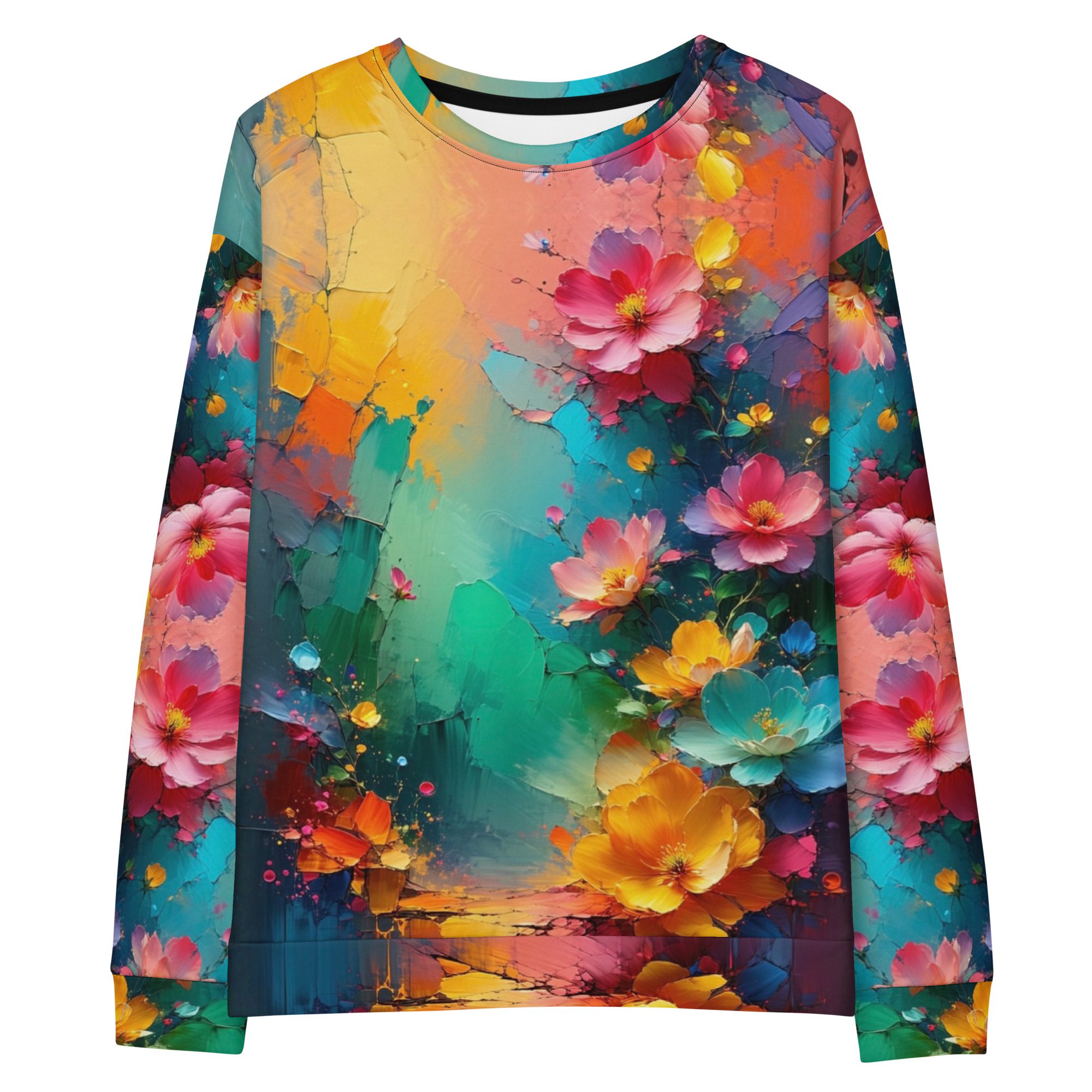 Petals of the Vivid Realm — Unisex Cotton Sweatshirt - Image 9