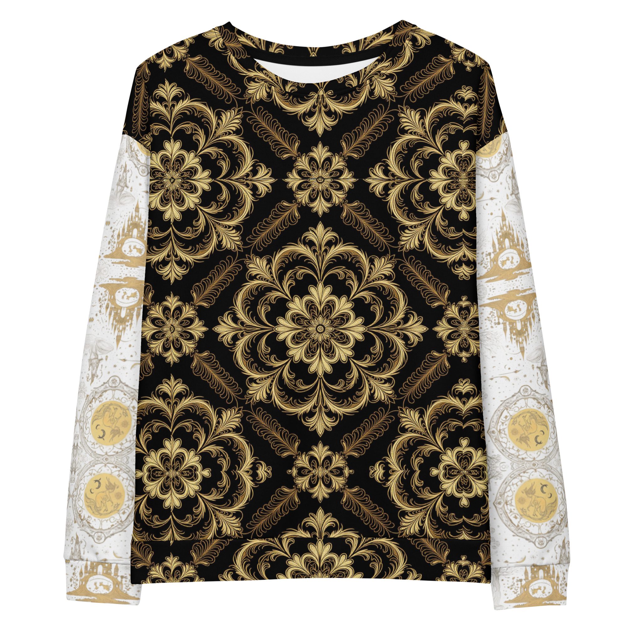 The Archivist’s Garden Bound in Ink and Gold — Unisex Cotton Sweatshirt - Image 9