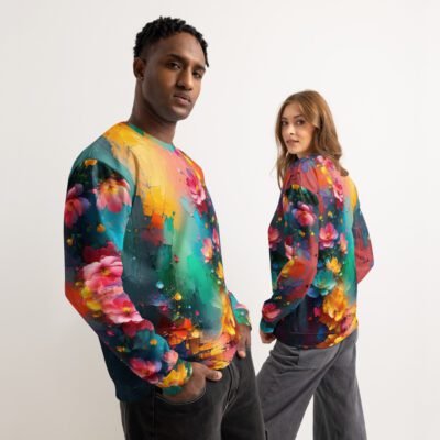Petals of the Vivid Realm — Unisex Cotton Sweatshirt
