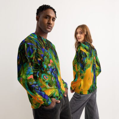 SG’s Mardi Gras’s Peacock of Bourbon Street – Unisex Cotton Sweatshirt