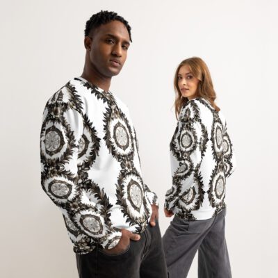 The Alchemical Archive & Botanical Seal of the Old Order -  All-Over Print Unisex Cotton Sweatshirt