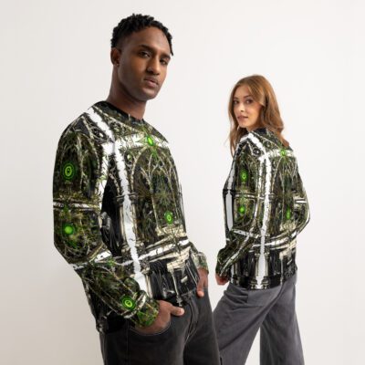 The Archivist’s Emerald Threshold — Unisex Cotton Sweatshirt