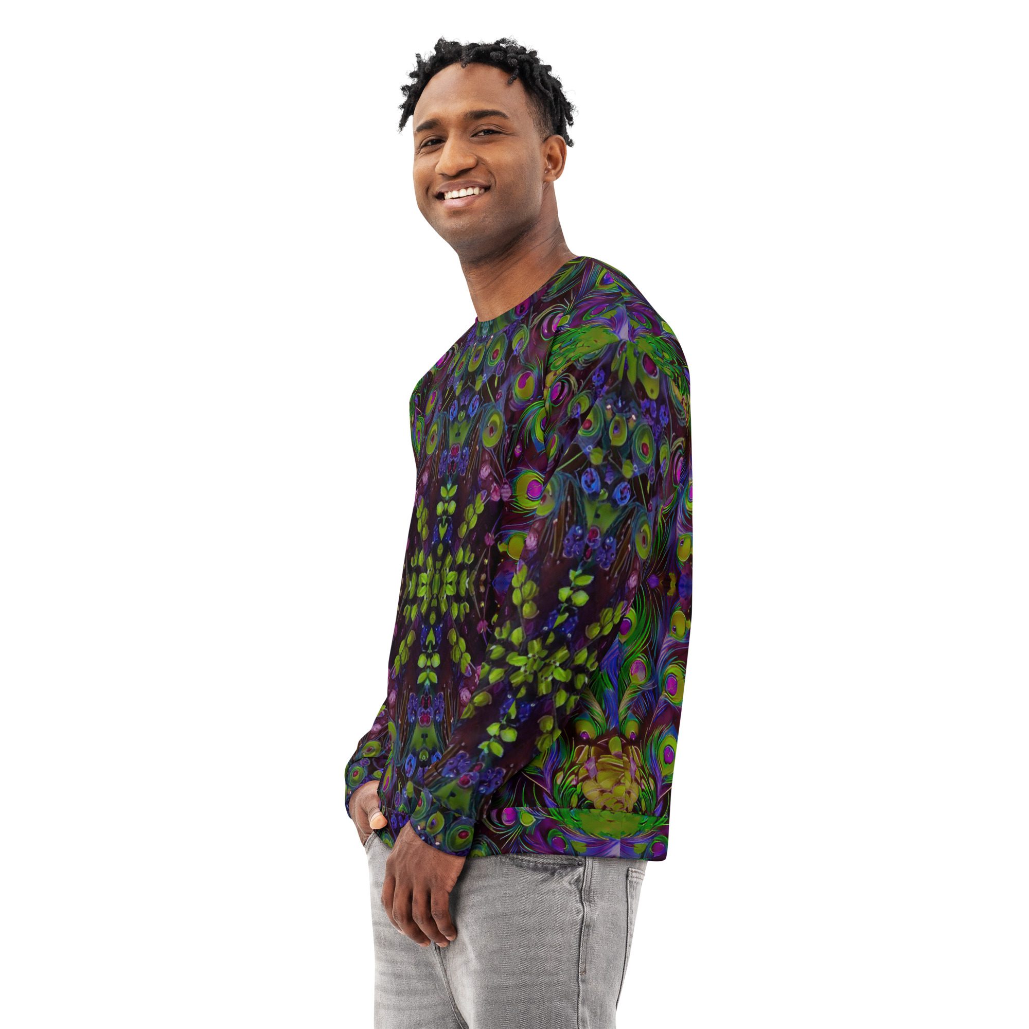 SG’s Vivid Featherstorm – Unisex Cotton Sweatshirt - Image 7