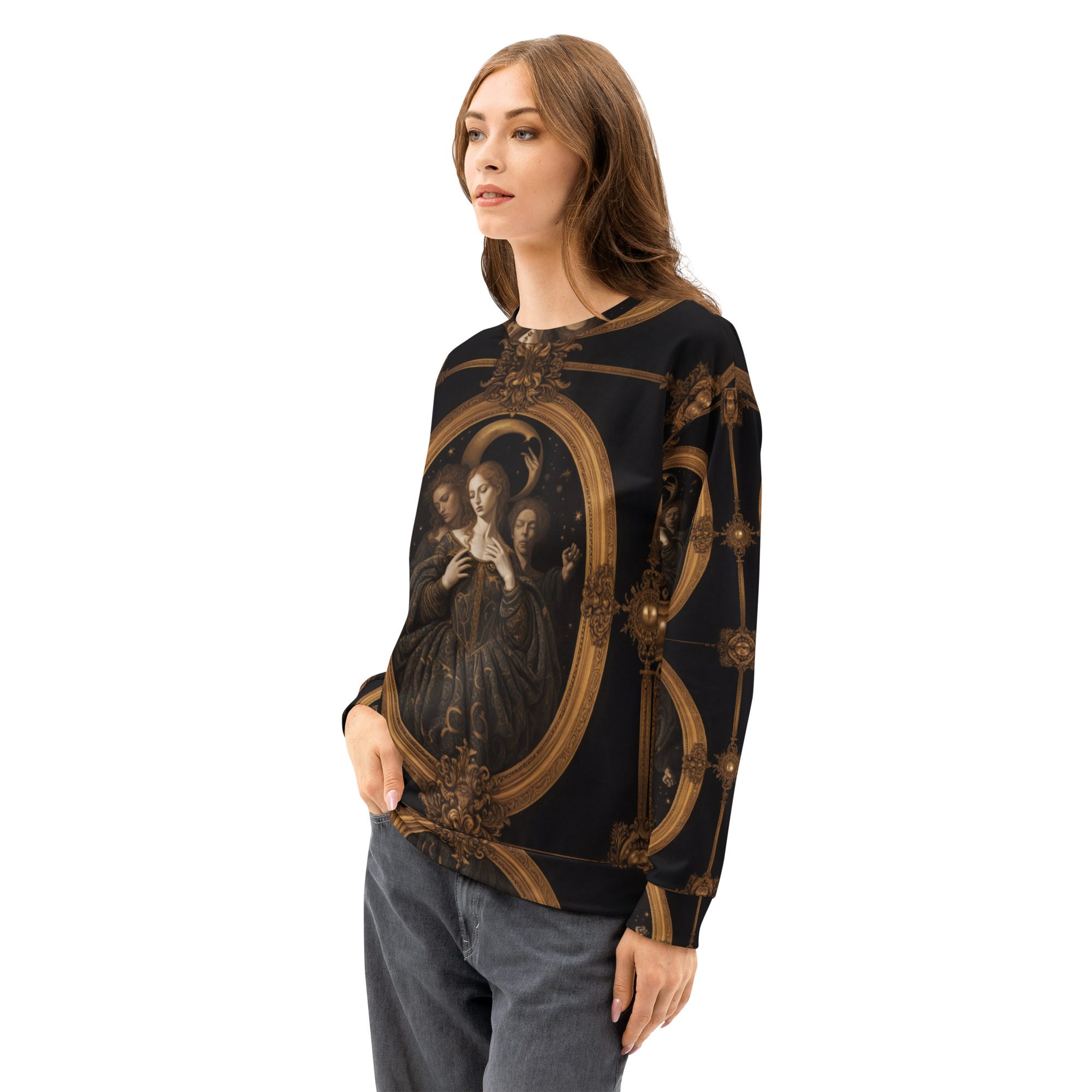 The Sisters Entombed in Starlight — Unisex Cotton Sweatshirt - Image 6