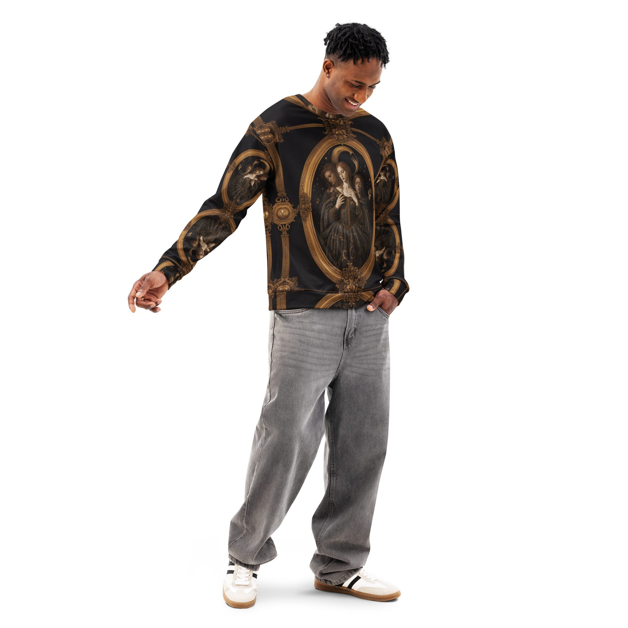 The Sisters Entombed in Starlight — Unisex Cotton Sweatshirt - Image 5