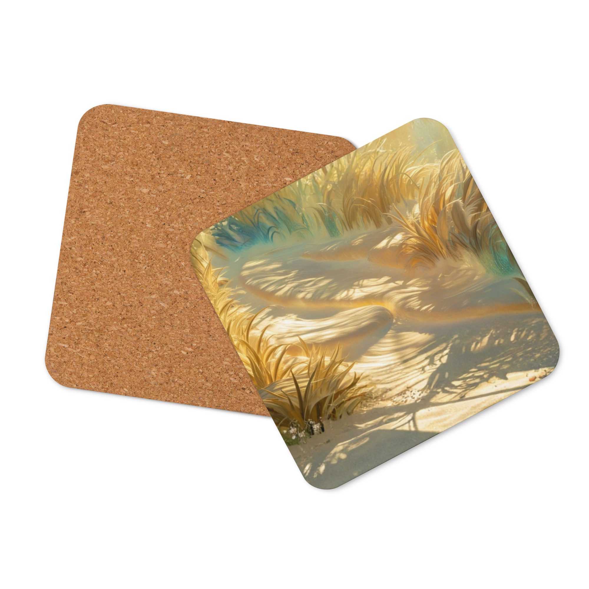 Sand & Sun Horizon Glow – Cork-Back Coaster