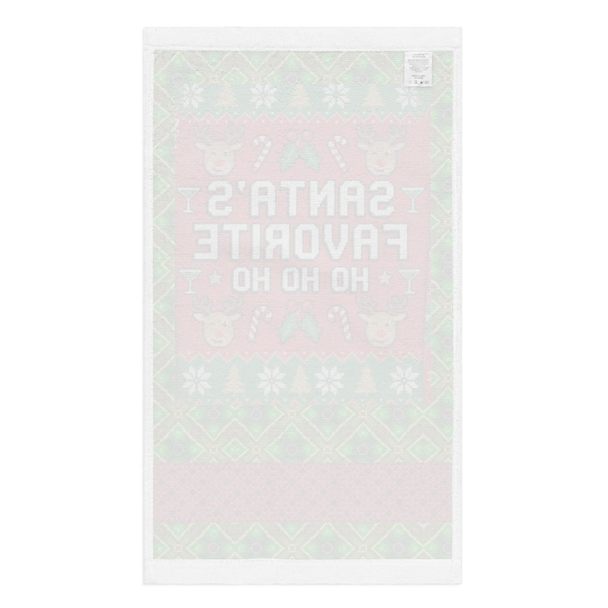 Santa’s Favorite Ho – Hand Towel - Image 3