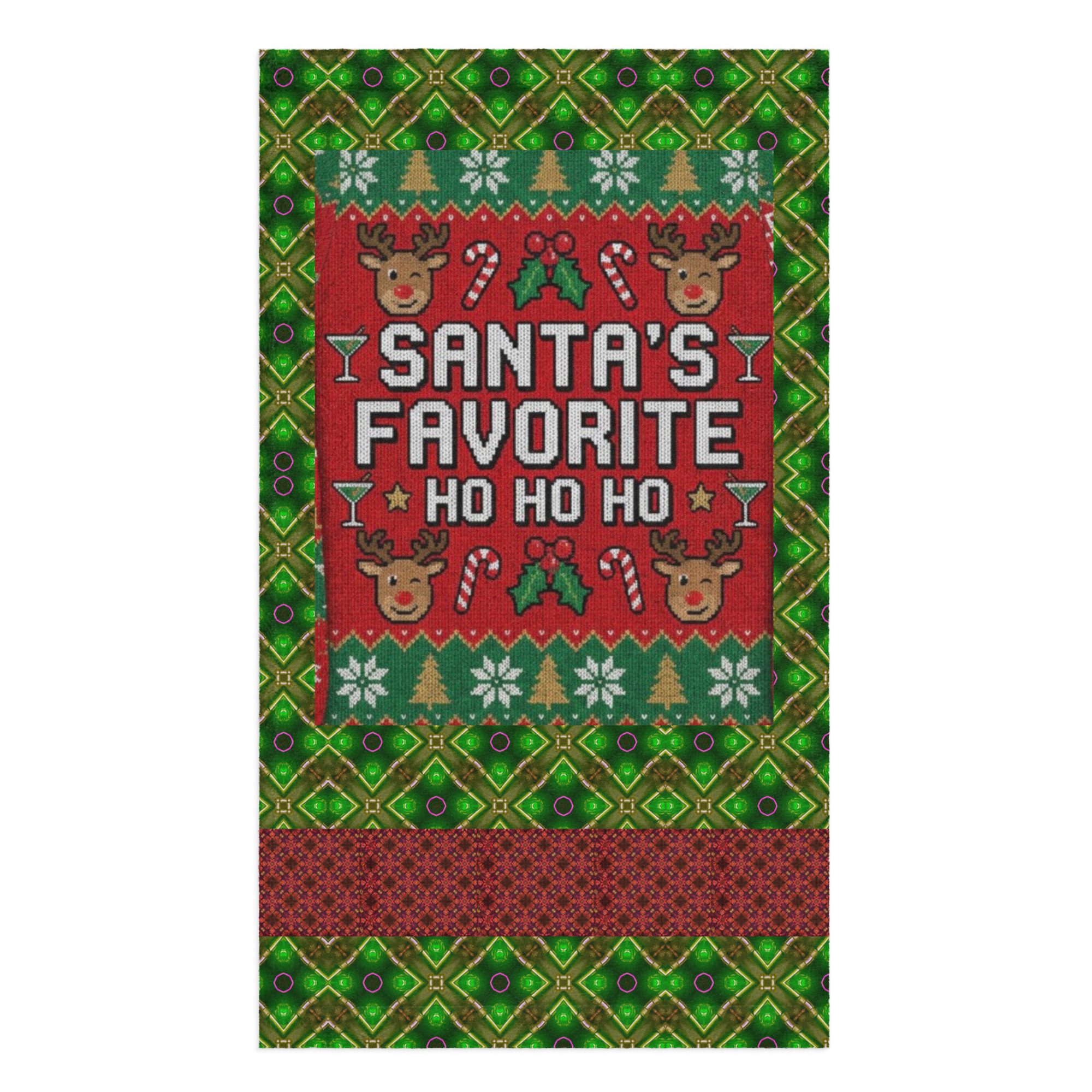 Santa’s Favorite Ho – Hand Towel - Image 2