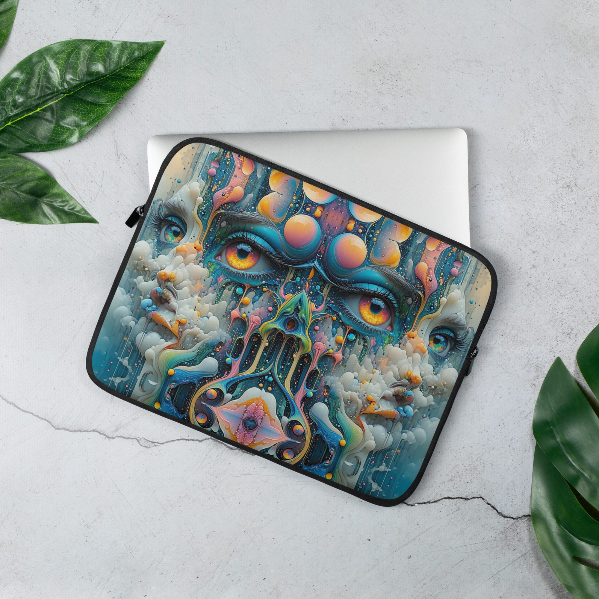 Mirrored Eyes of the Mystics Who Dream – Laptop Sleeve - Image 2