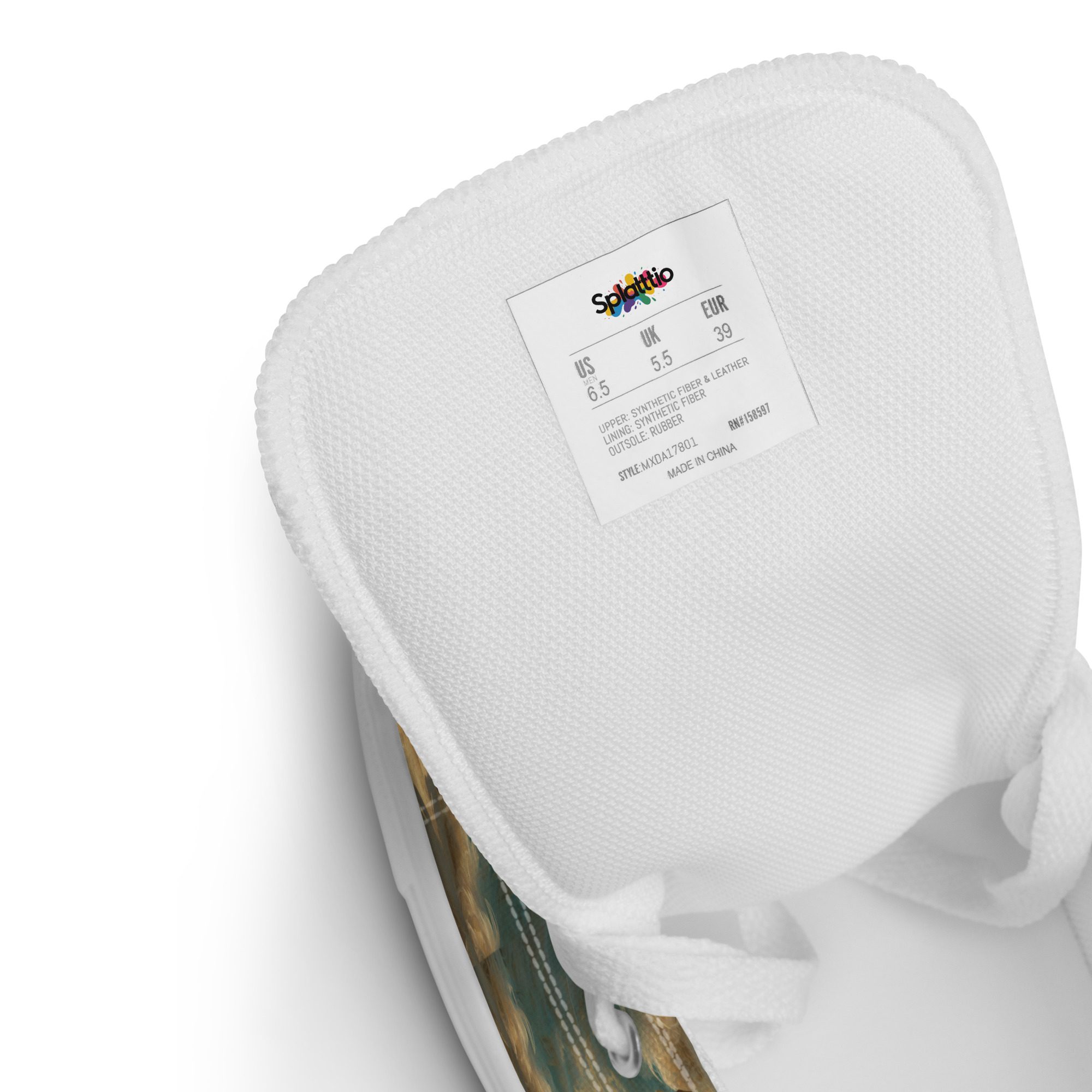 Dreamscape’s Celestial Realm – Men’s High Top Canvas Shoes - Image 9