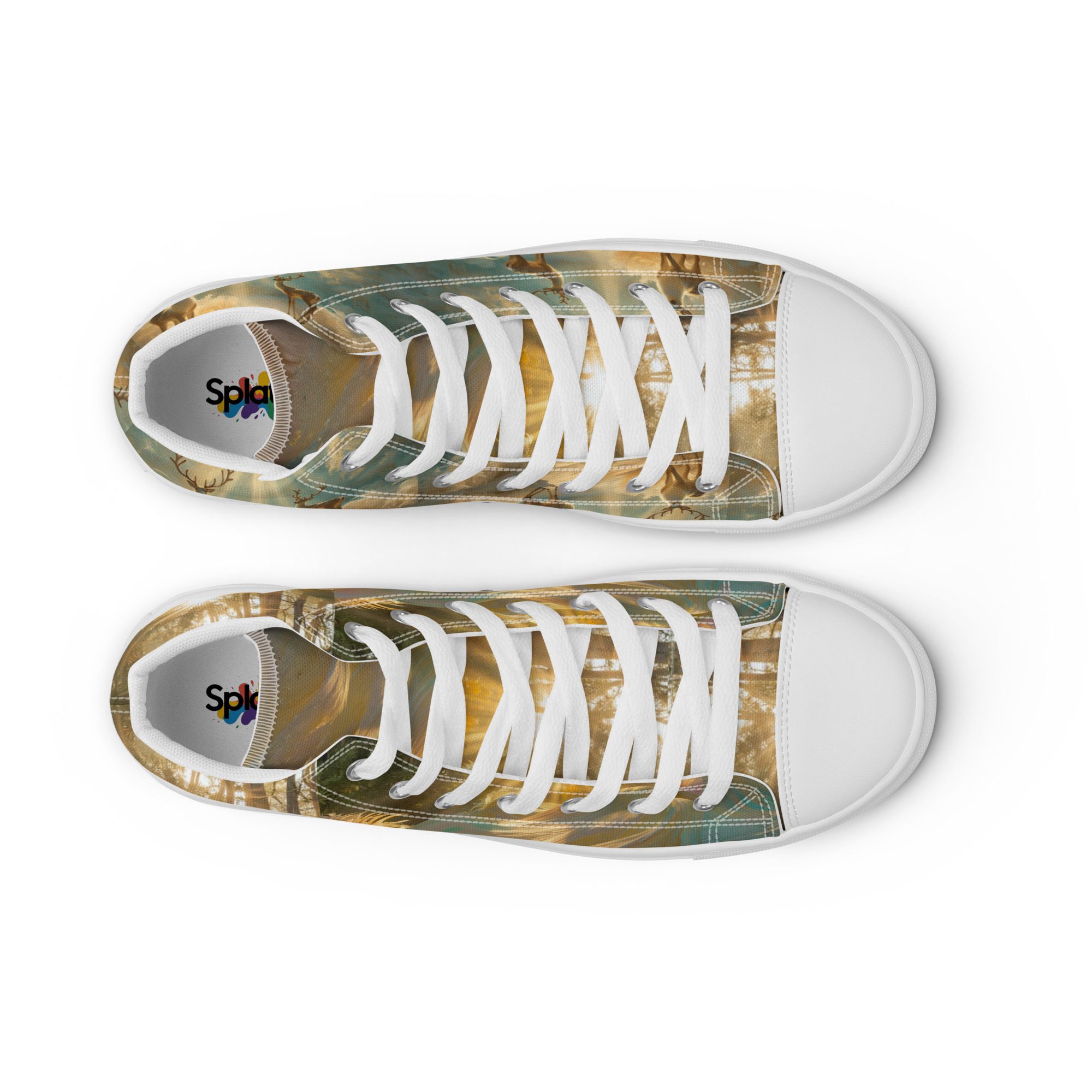 Dreamscape’s Celestial Realm – Men’s High Top Canvas Shoes - Image 31