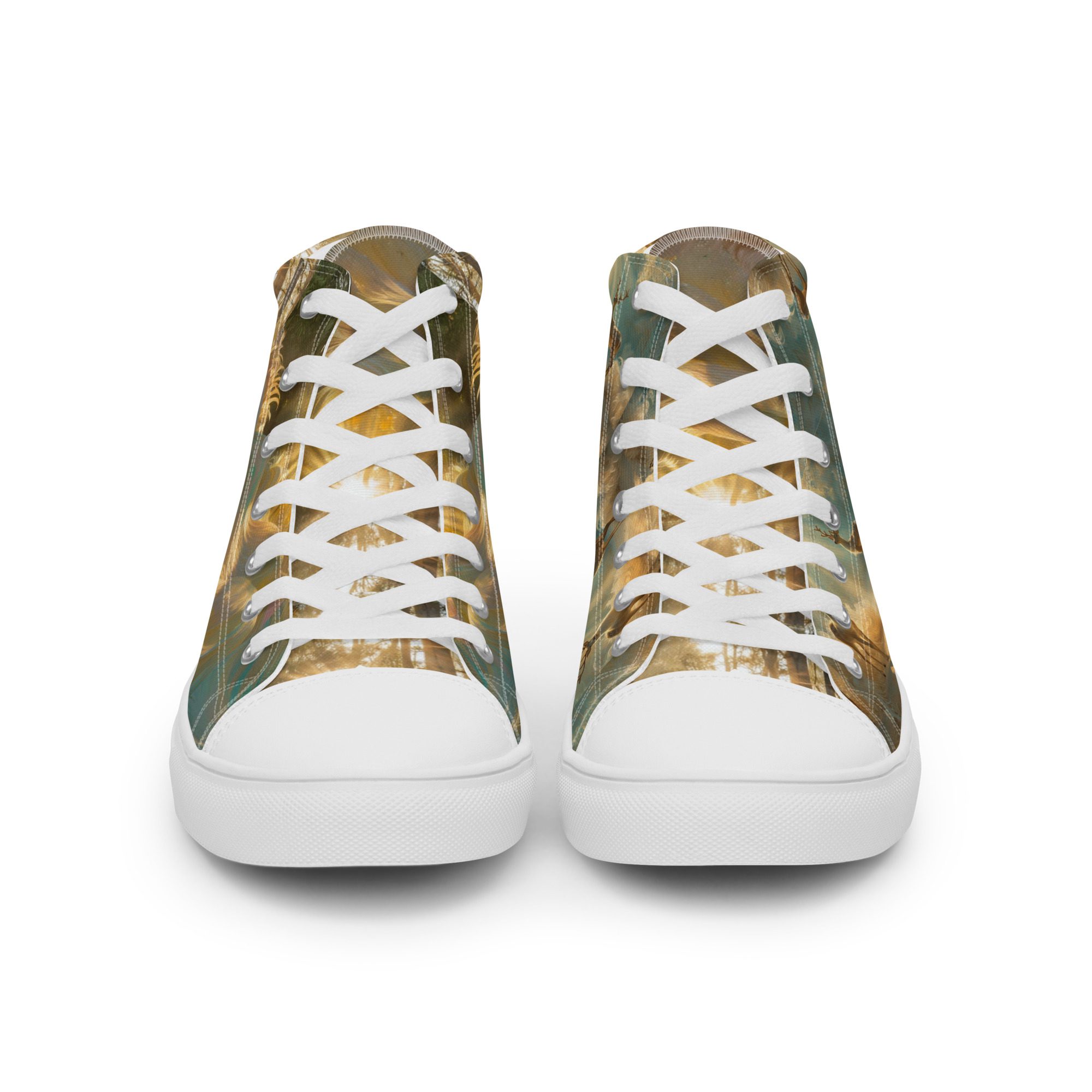 Dreamscape’s Celestial Realm – Men’s High Top Canvas Shoes - Image 30